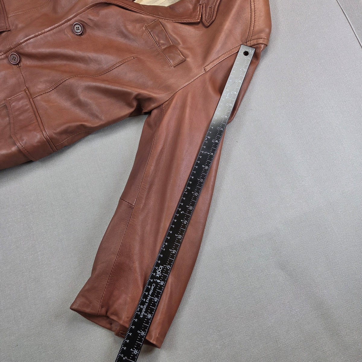 Wilsons Leather Men's L Brown Genuine Leather Blazer Sport Coat Jacket Lined