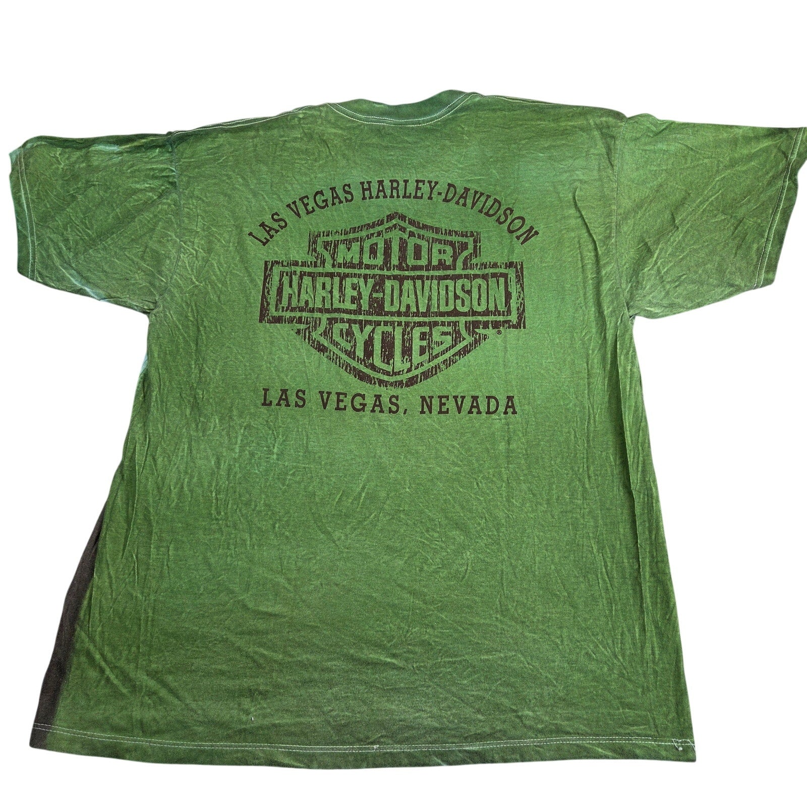 Harley Davidson Las Vegas 2XL Splatter Tri Dye Dealer T Shirt Cotton Made in USA