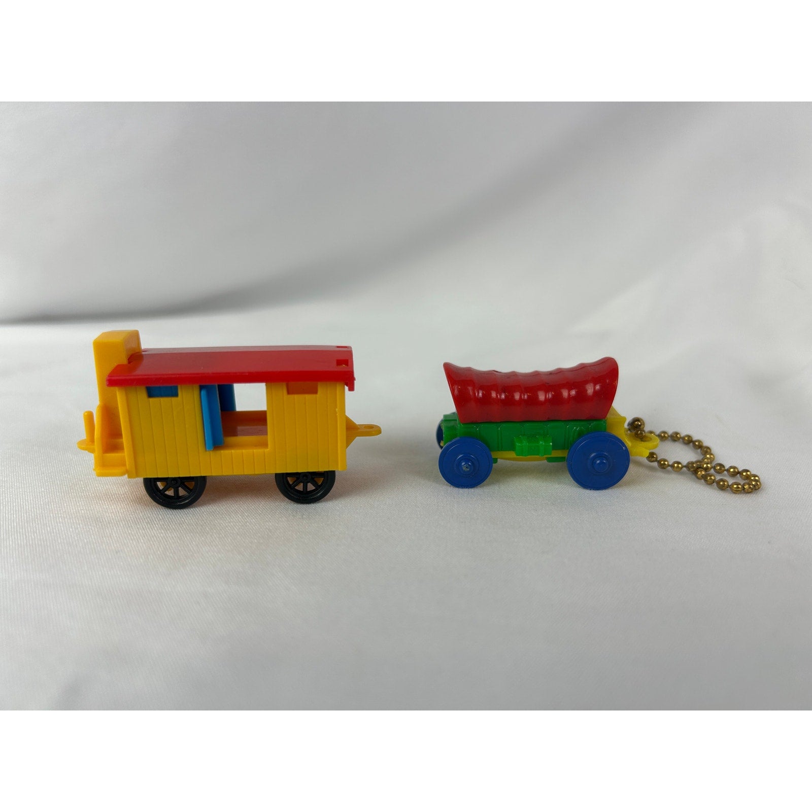 Vintage 1950s Western Cowboy Keychain Puzzle Toy Lot Horses Wagon Gun
