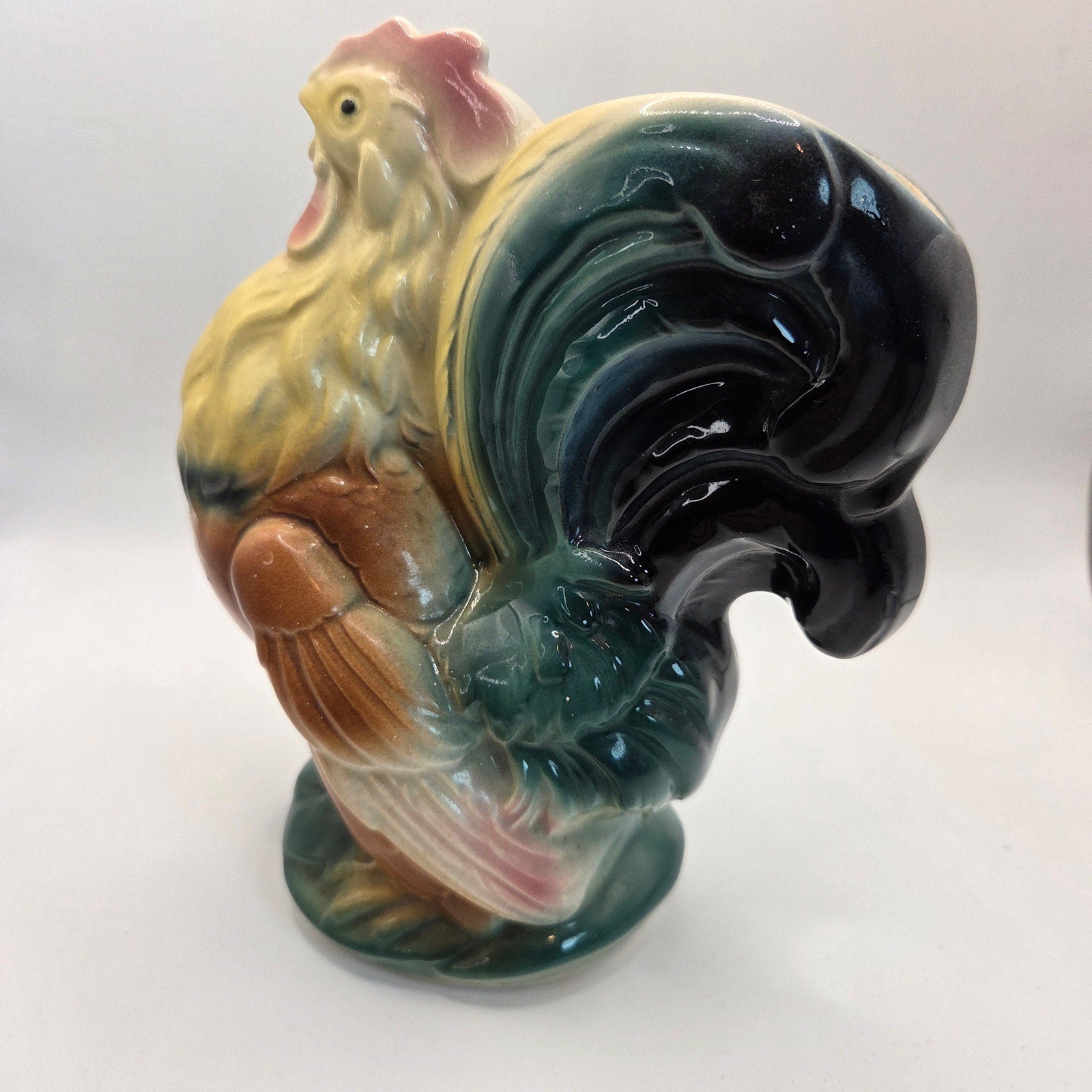 Vintage Royal Copley Rooster Planter Lot of 3 Mid Century Ceramic Pottery