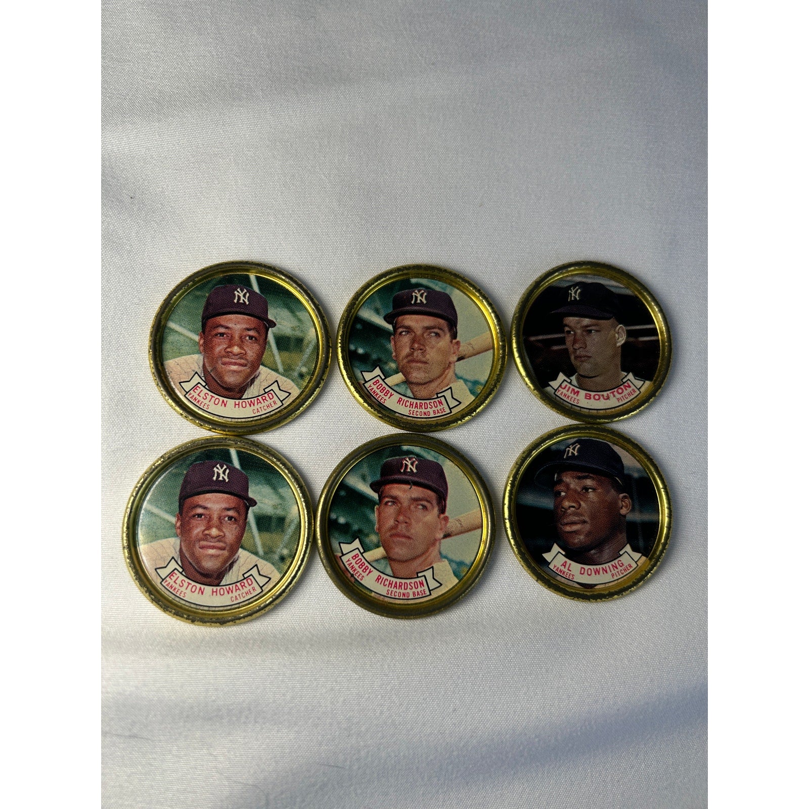 1964 Topps Metal Baseball Coin Yankees Howard Richardson Downing