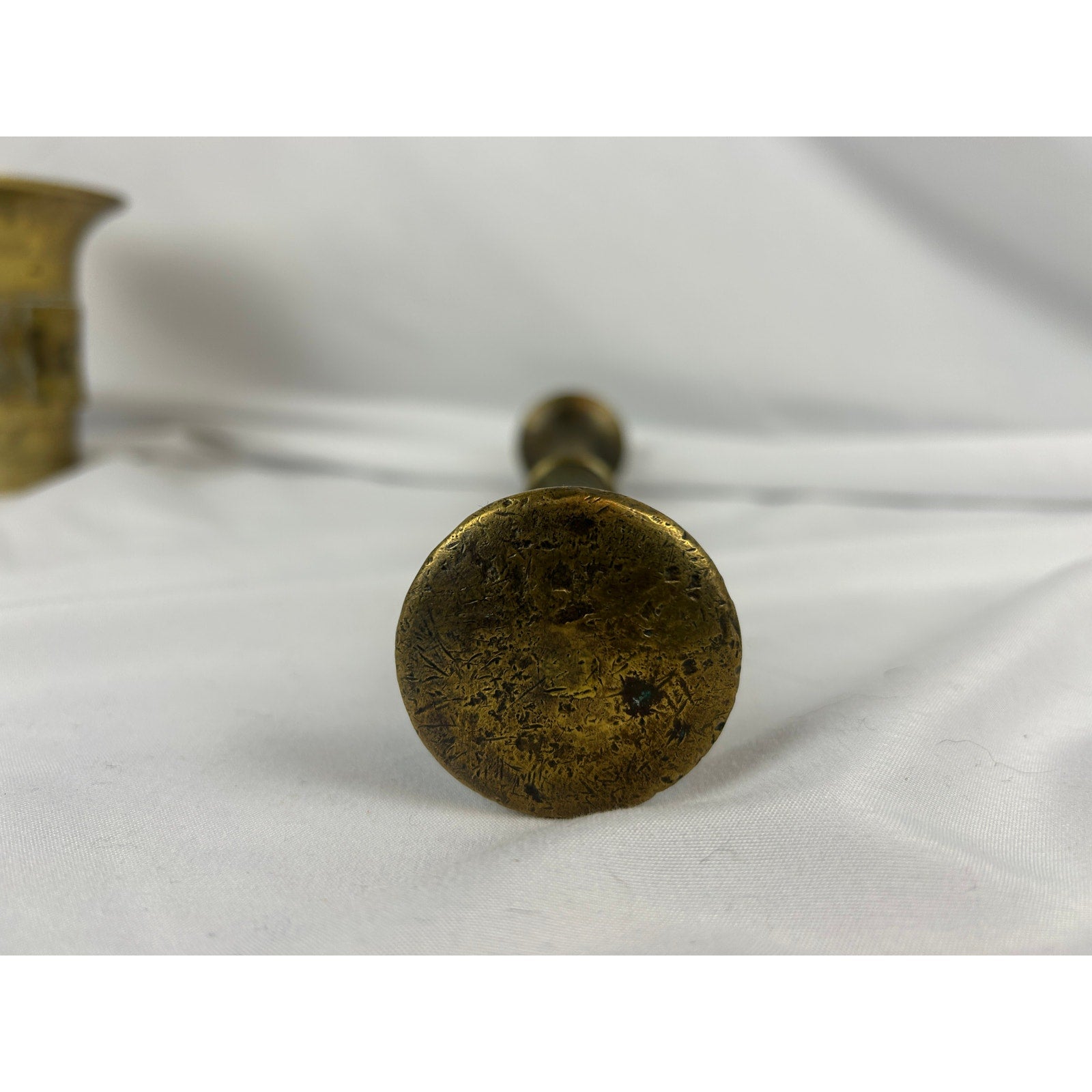 Vintage Brass Mortar and Pestle Apothecary Pharmacy Herb Spice Grinder- numbered