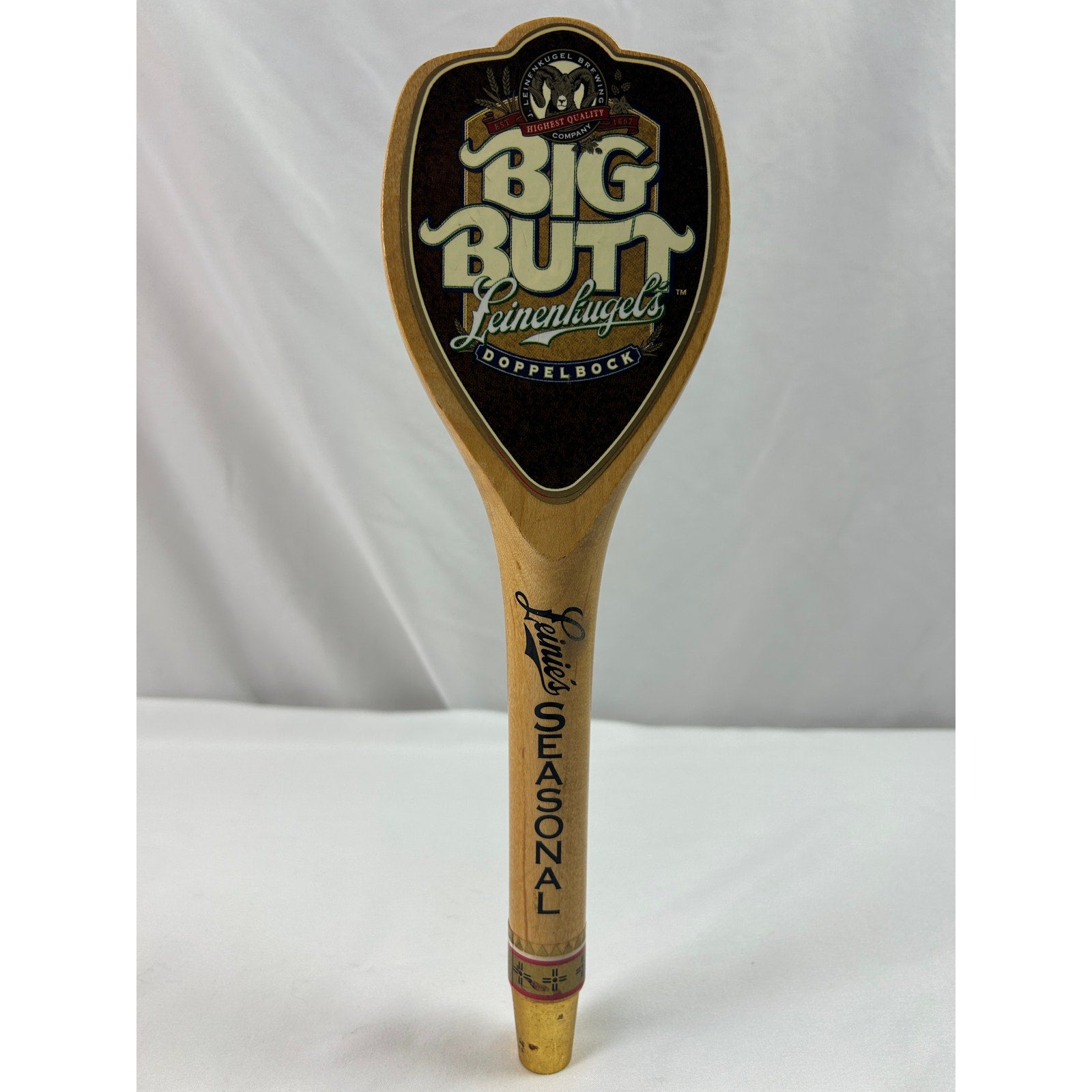 Leinenkugel's Big Butt Doppelbock Wood Beer Tap Handle Leinie's Seasonal