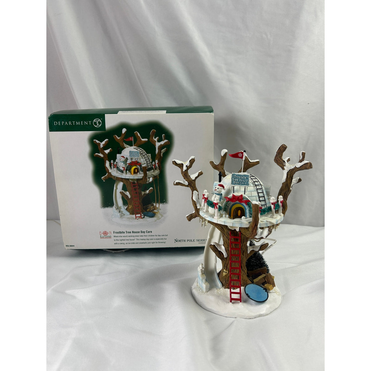 Department 56 Frostbite Tree House Day Care 56844 North Pole Elf Land Retired