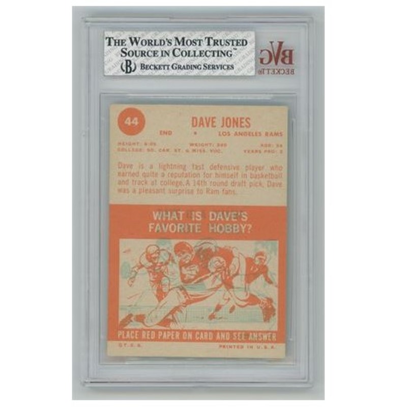 1963 Topps #44 Deacon Jones Rookie Card BVG 7 NM Los Angeles Rams HOF