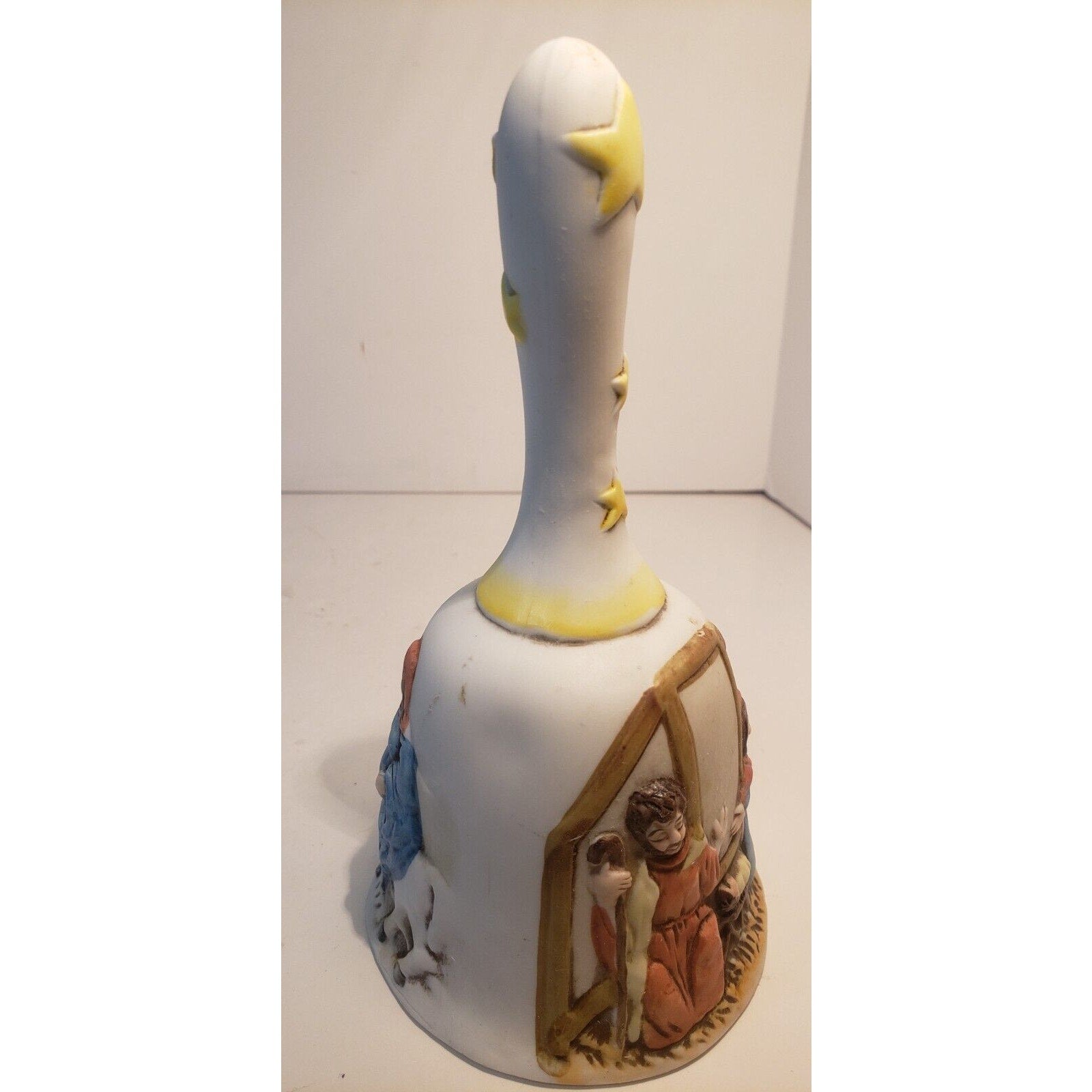 Vintage Nativity Scenes Bell Christmas 1985 Porcelain 6.5" Tall
