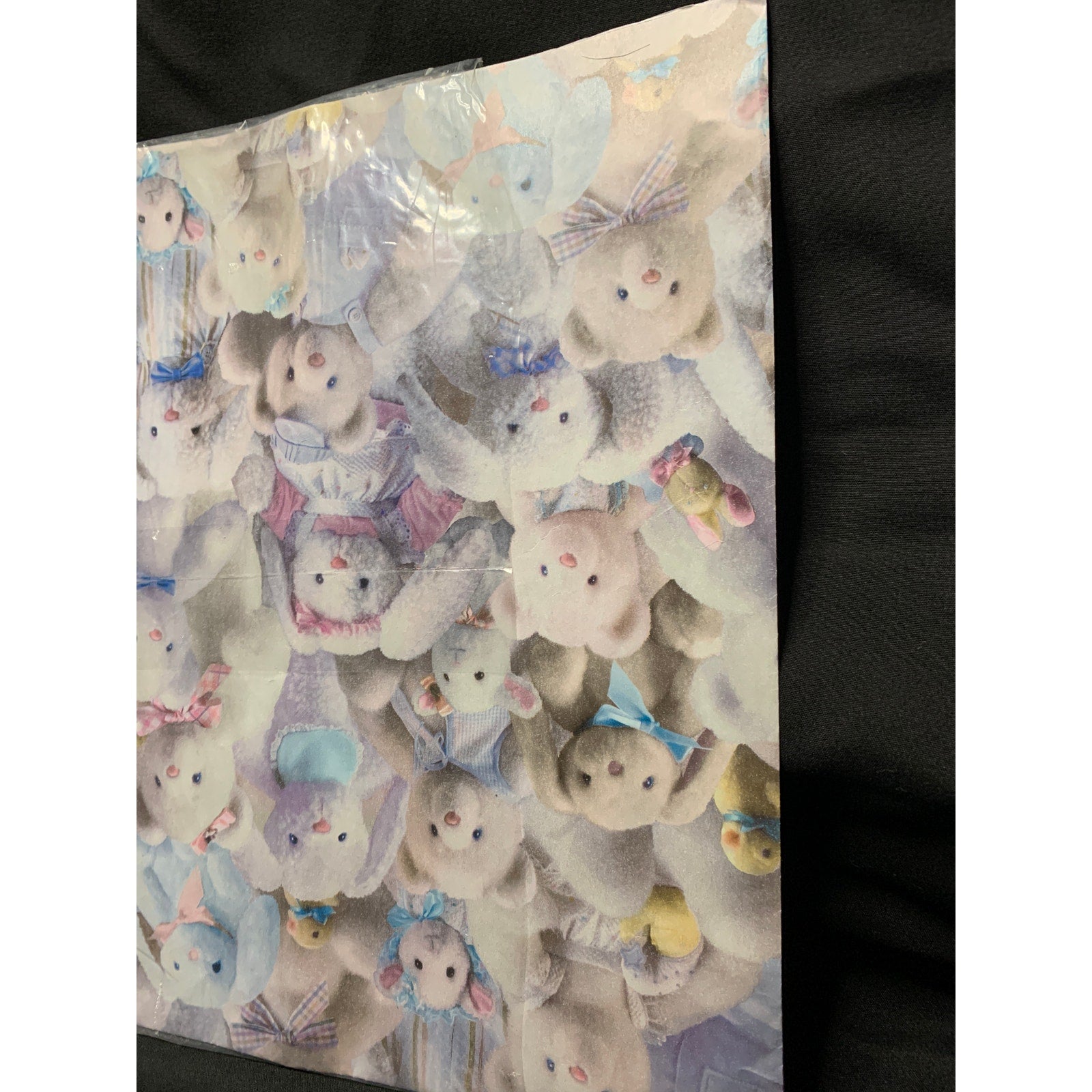 Vintage Baby Shower Gift Wrap Lot 3 Full Sheets Hallmark American Greetings