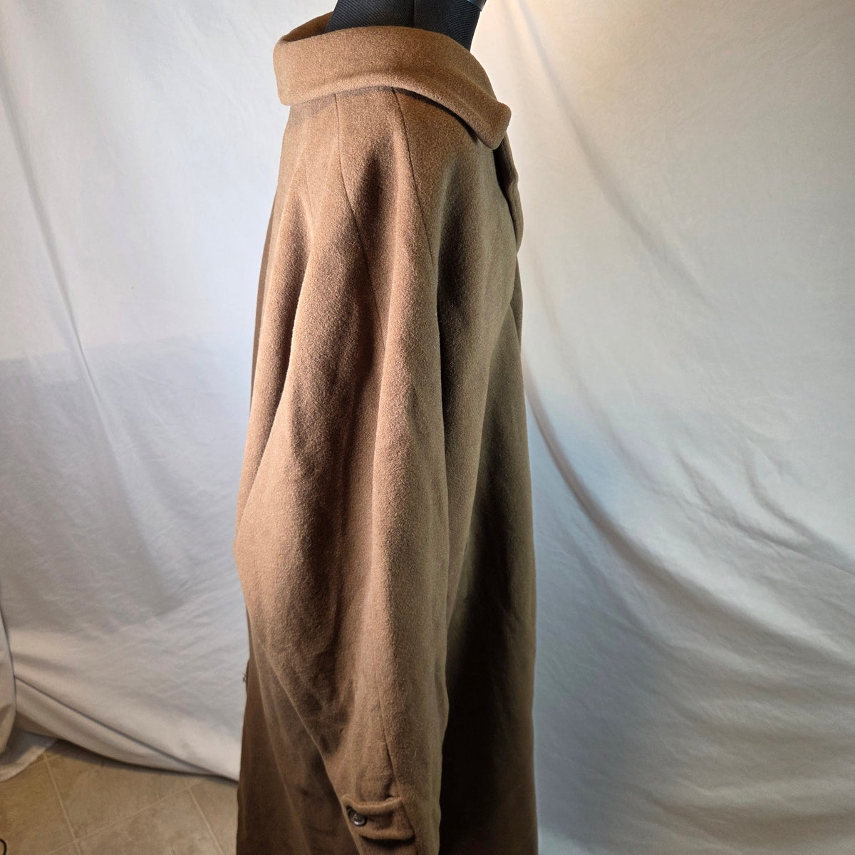 Marzotto for Barneys New York Wool Overcoat Made Italy Mens 42R Brown