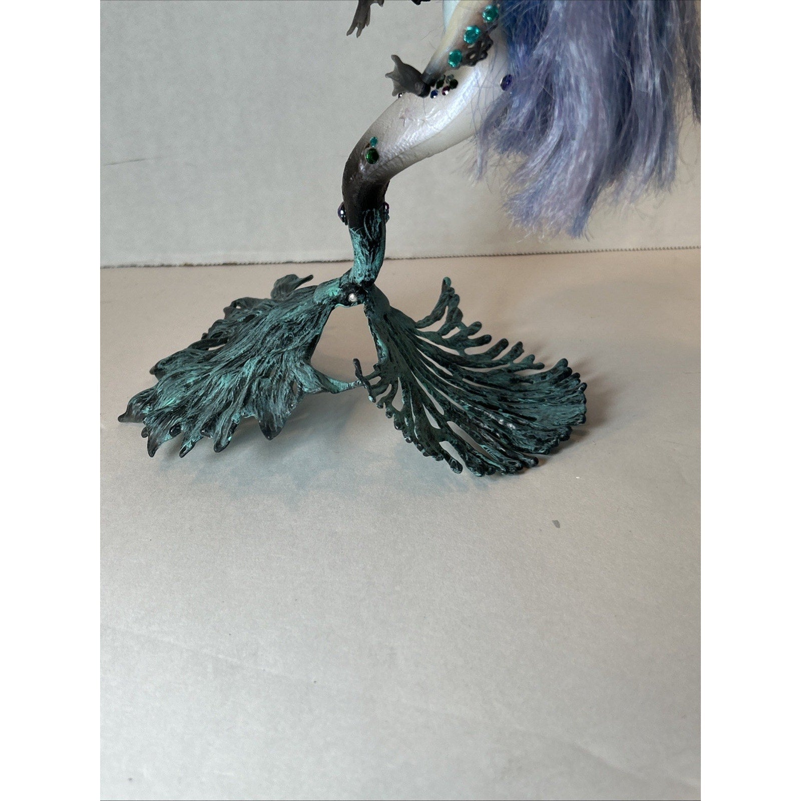 OOAK Repaint Monster High Mermaid Doll BJD Queen of the Seas Long Blue Hair 11”