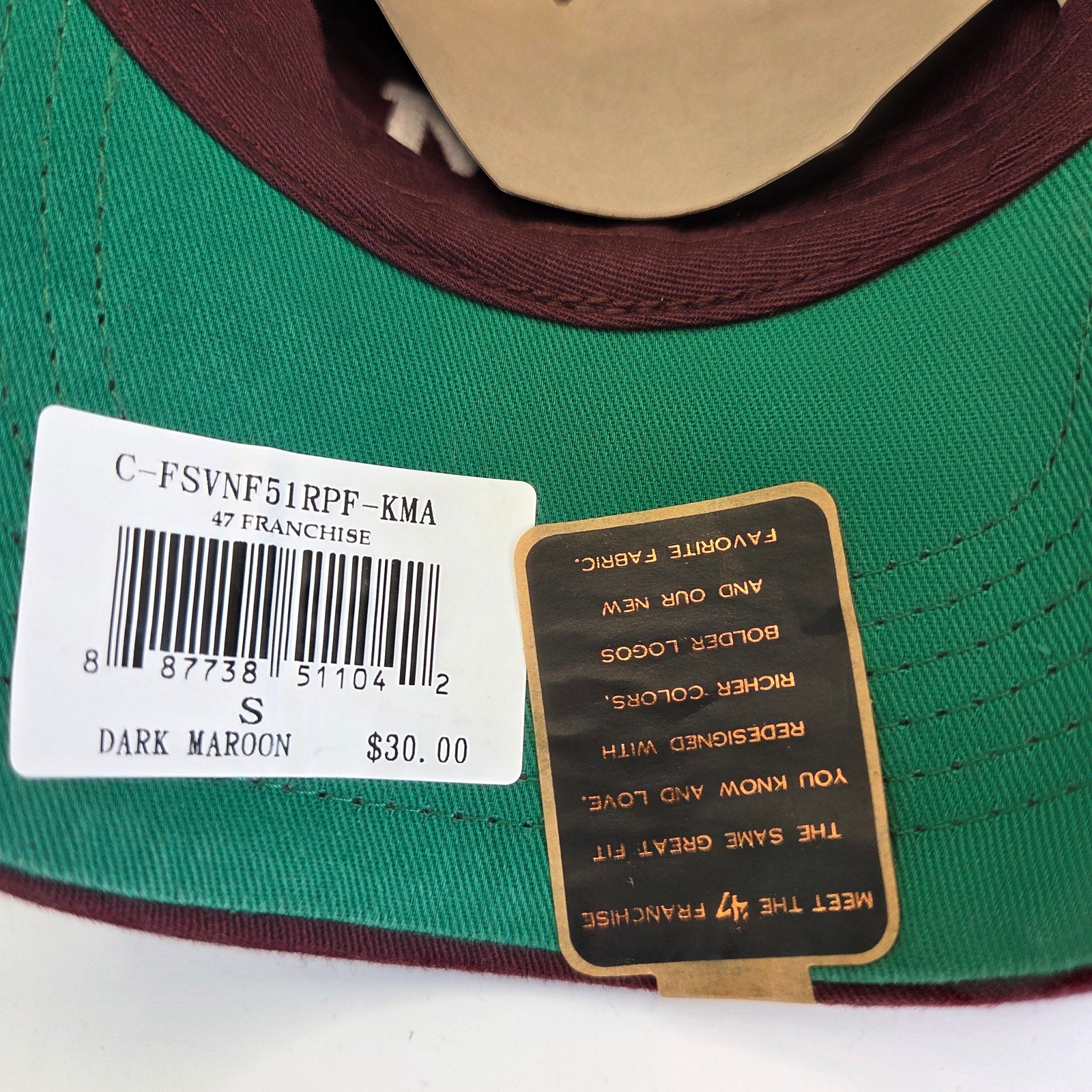 Texas A&M Aggies ’47 Brand Fitted Hat S NWT Maroon Recycled Polyester Cotton