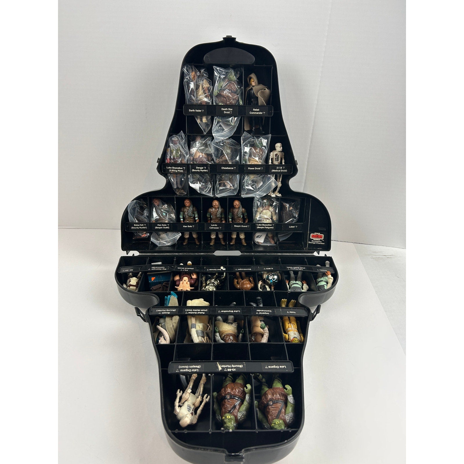 Vintage Kenner Star Wars Lot 30 Boba Leia Boushh Jawas + Vader Case