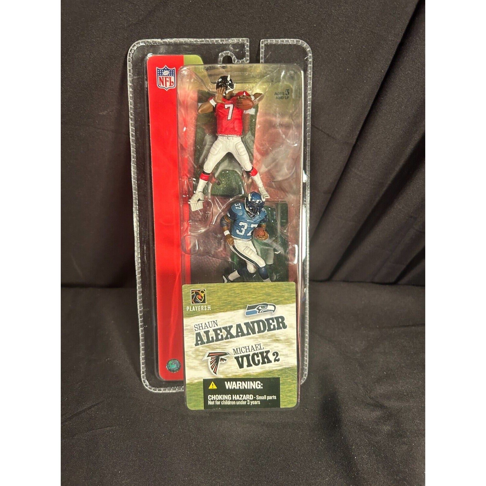 Michael Vick Shaun Alexander McFarlane NFL Dual Mini 3" Falcons Seahawks NEW
