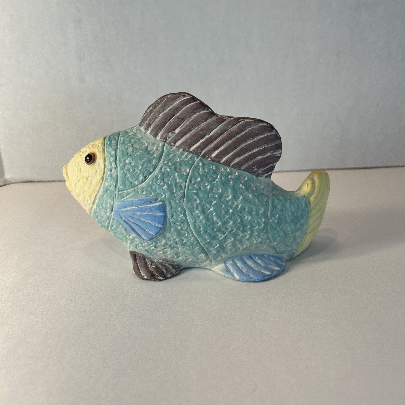 K’s Collection Ceramic Tropical Fish Figurines Lot of 3 Multicolor Home Decor