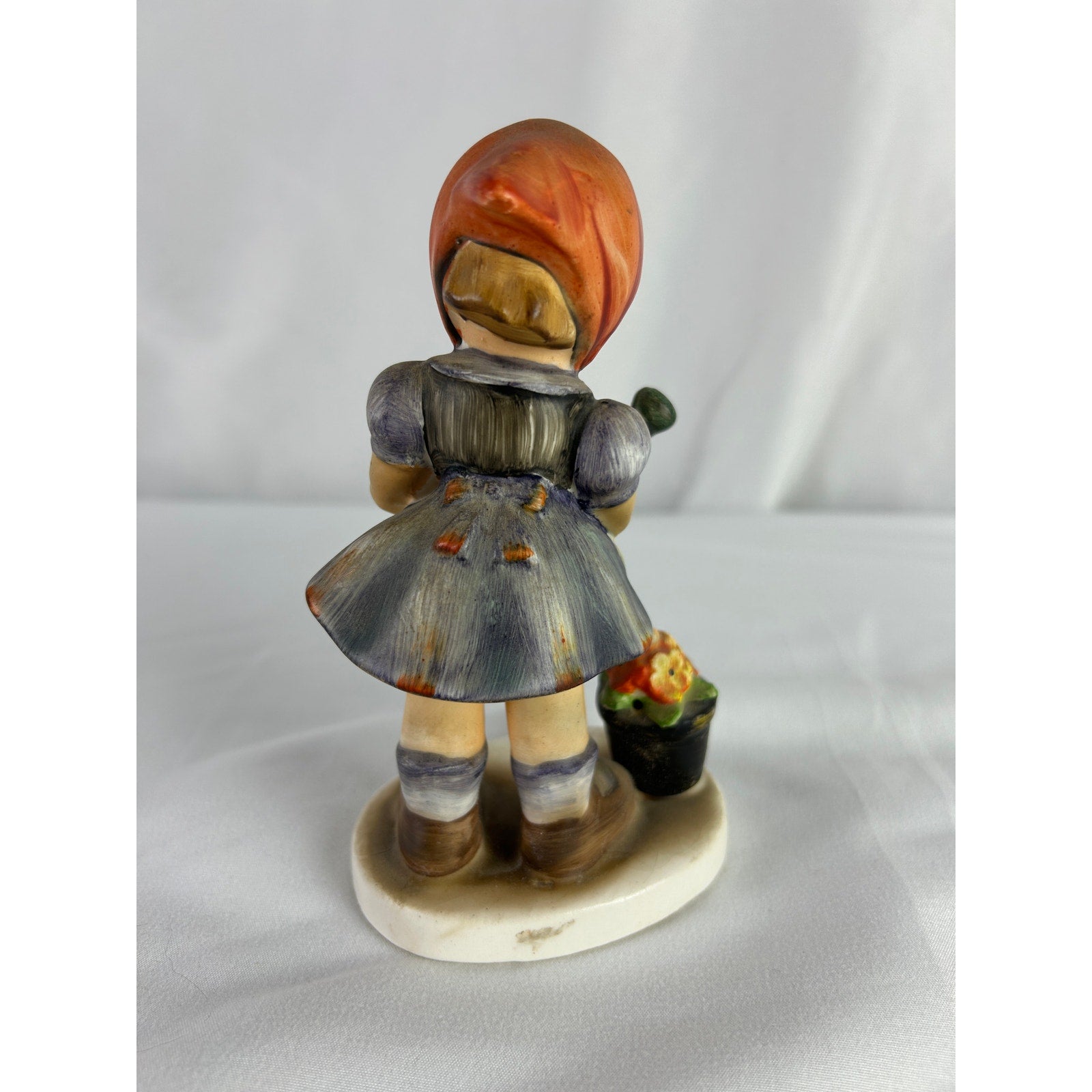 Vintage Enesco Girl Watering Flowers Figurine Japan Ceramic Bonnet