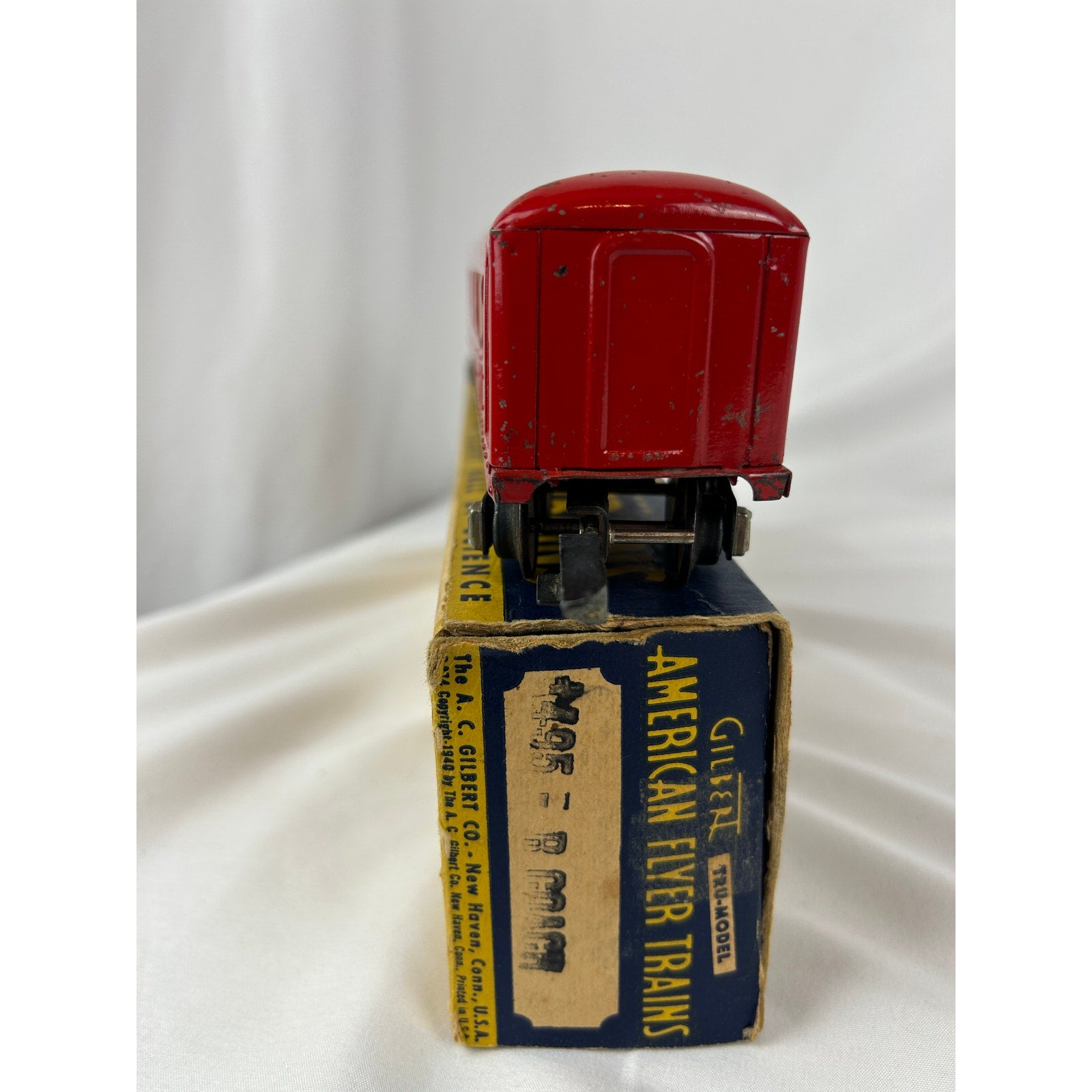 American Flyer 495 Red Passenger Car Prewar 3/16 O Gauge w Box