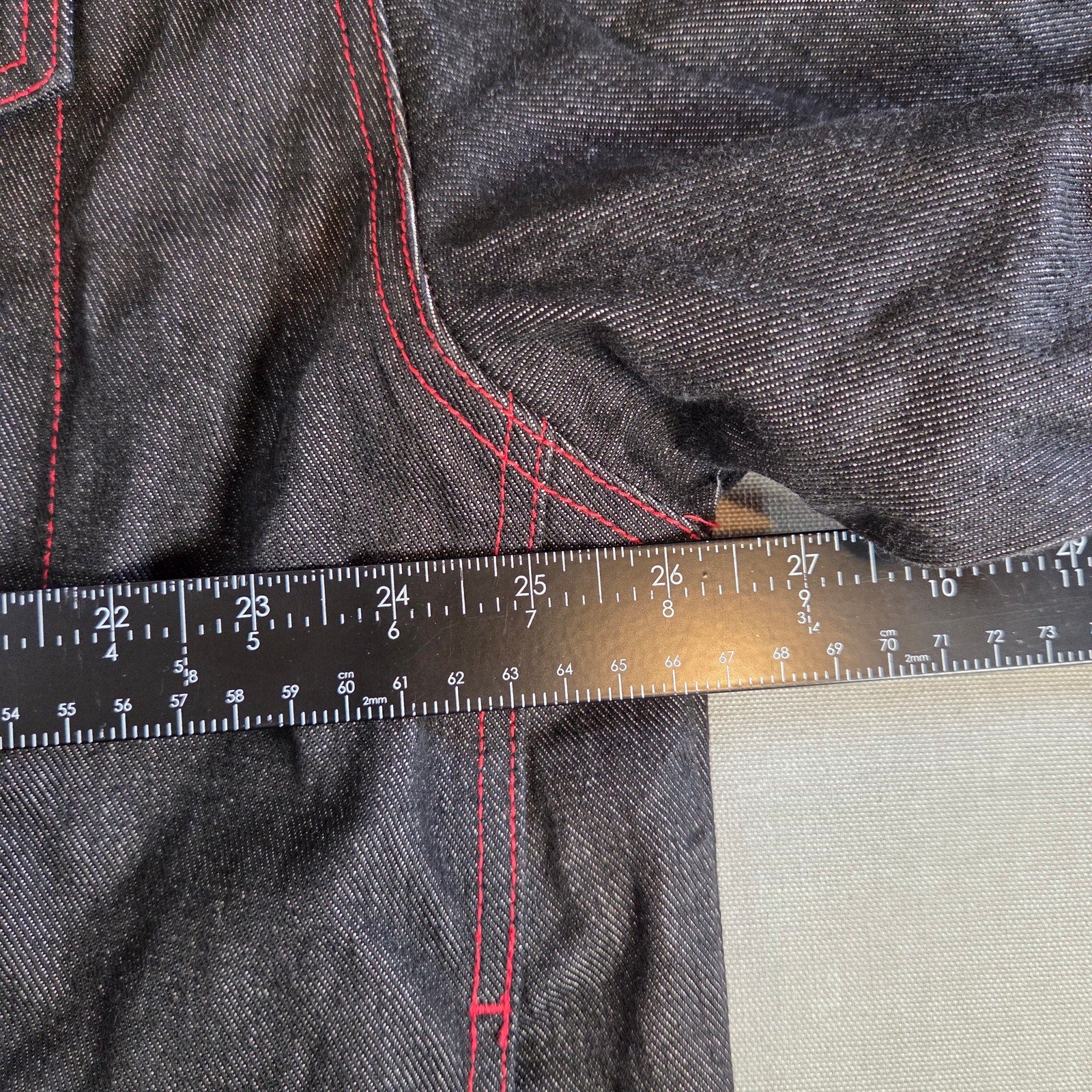Karl Kani Jeans XXL Denim Jacket Hong Kong Made Vintage 90s Red Stitch