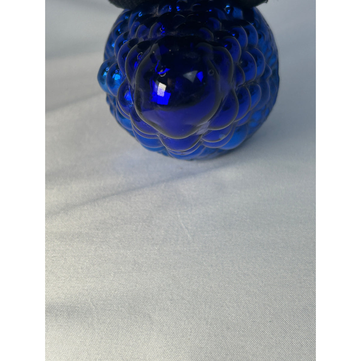 Antique 1800s German Kugel Cobalt Blue Grape Cluster Christmas Ornament 4"