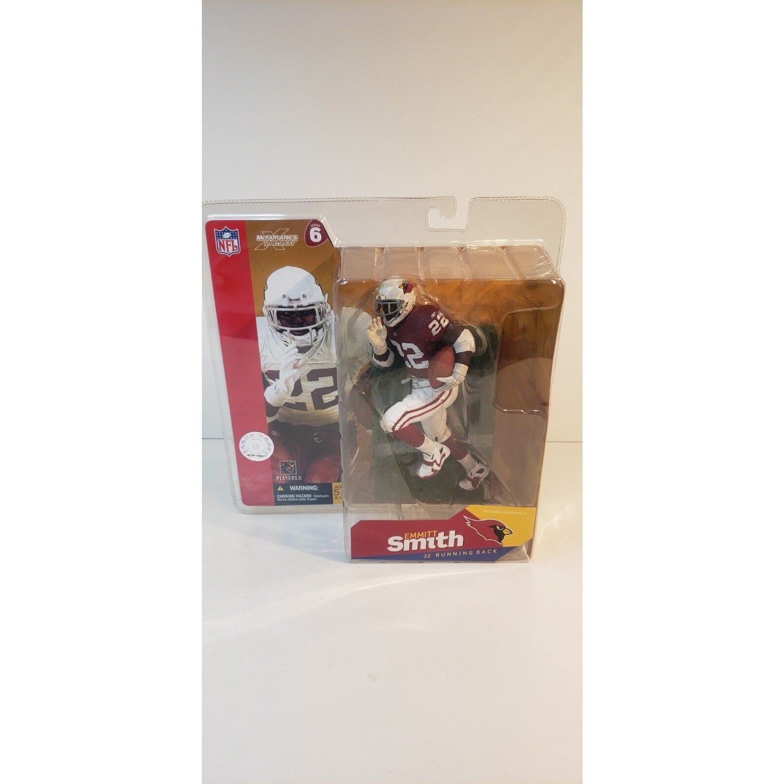 Emmitt Smith McFarlane Series 6 2003 NFL Arizona Cardinals Variant Red Jersey