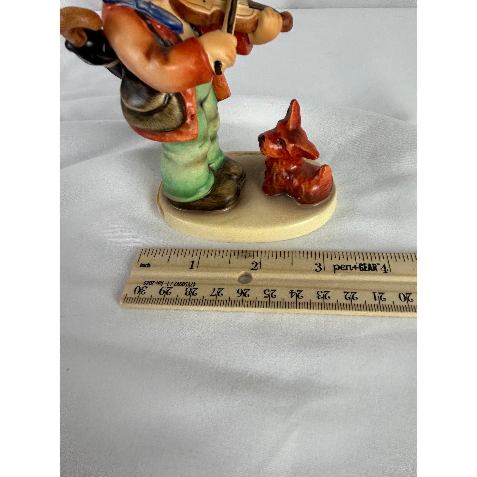 Goebel Puppy Love Violin Boy Dog Figurine W Germany Hummel Style