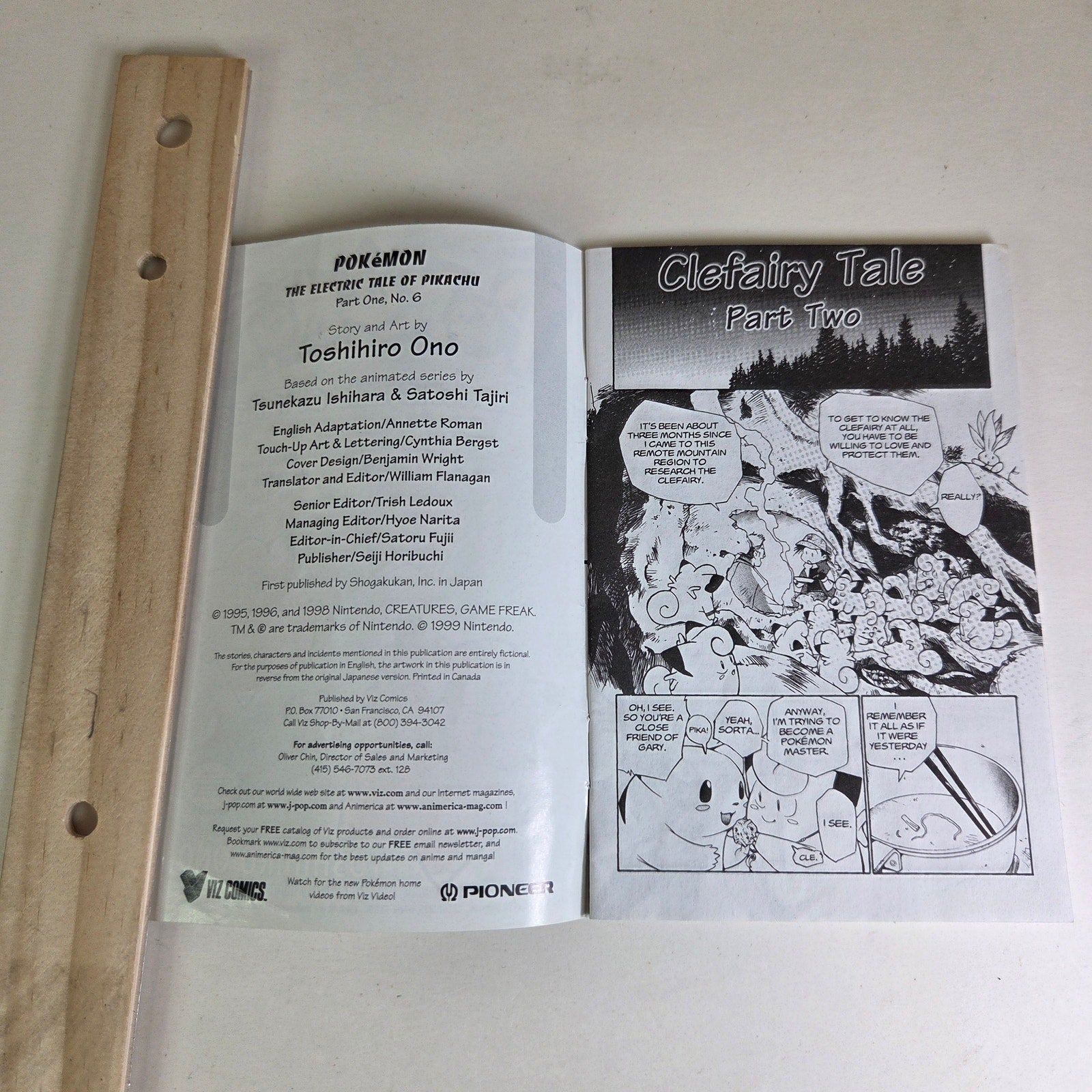 Pokémon The Electric Tale of Pikachu Comic #6 1999 VIZ VHS Exclusive Mini Manga