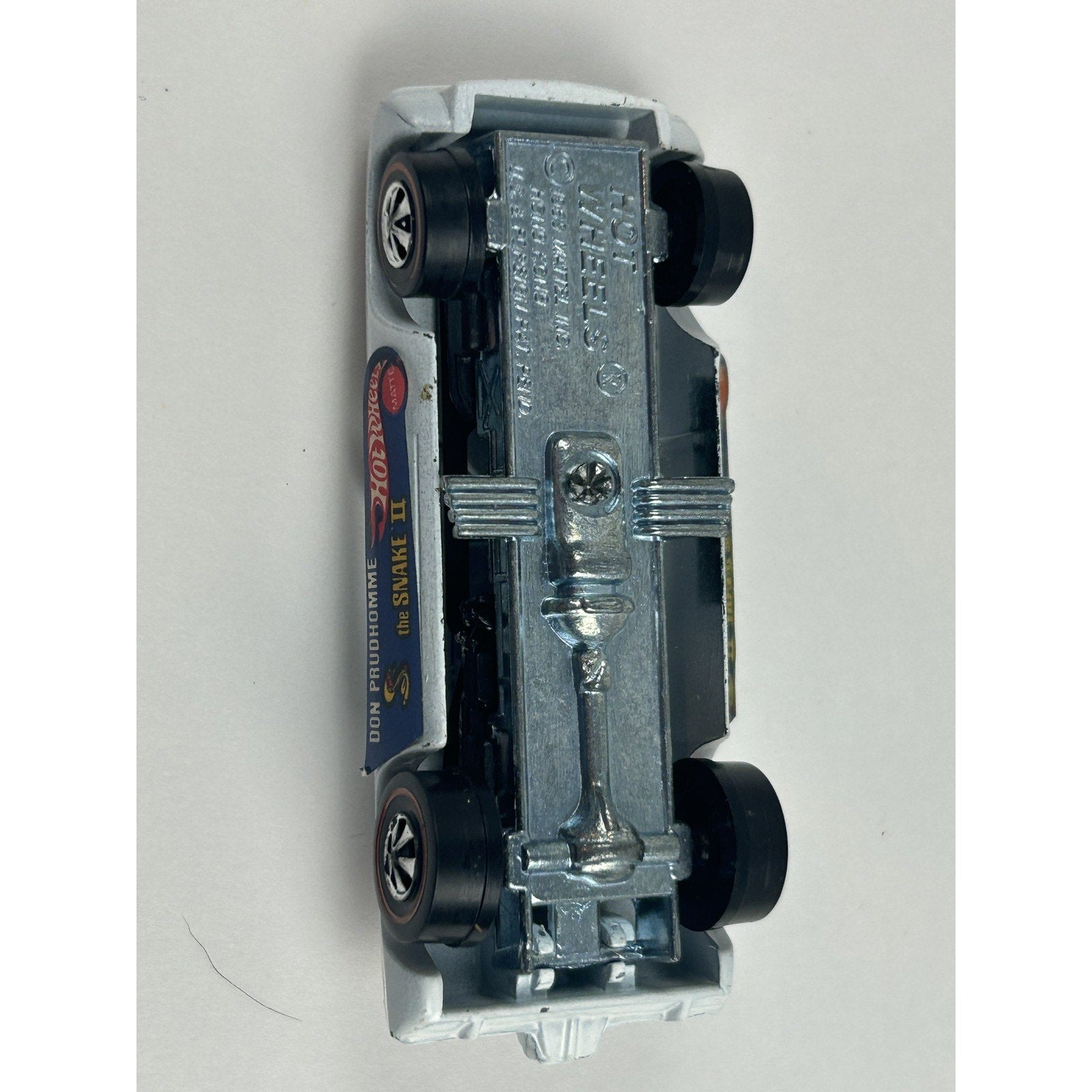 Vintage Hot Wheels Redline Snake II White Redline Car Mattel Button 1969