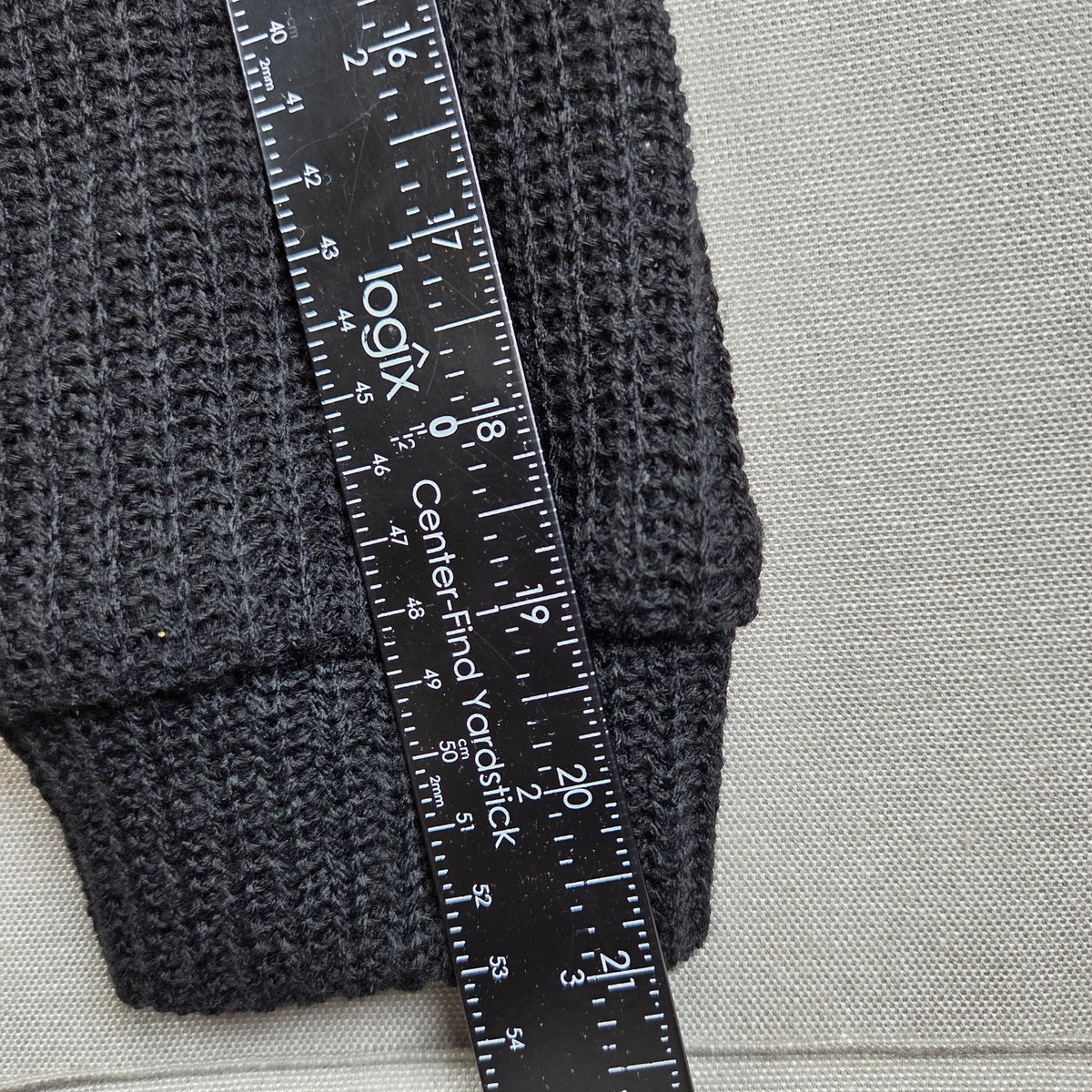 Black Mountain USA Waffle Knit 1/4 Zip Sweater Camo Collar Mens Large Black