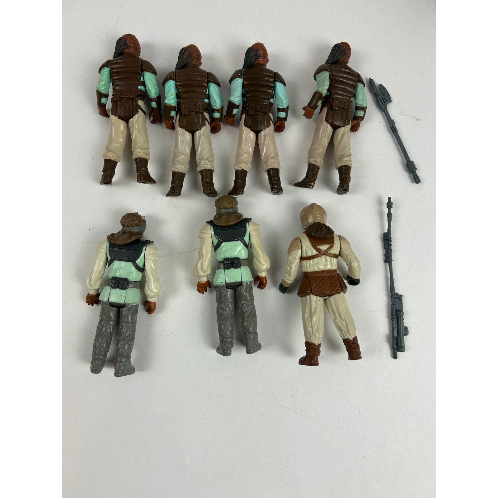 Vintage Kenner Star Wars Lot 30 Boba Leia Boushh Jawas + Vader Case