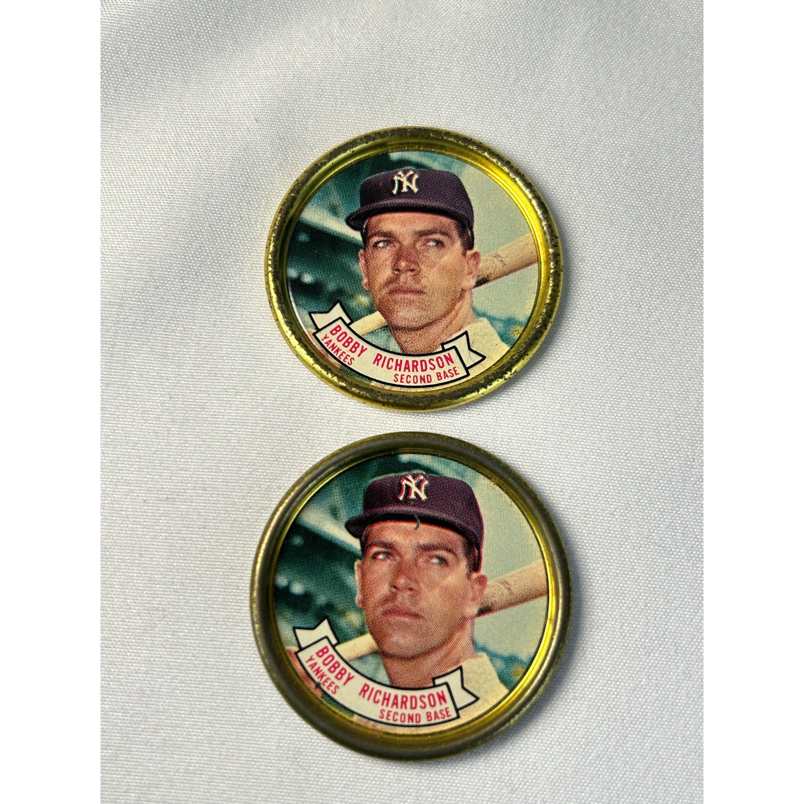 1964 Topps Metal Baseball Coin Yankees Howard Richardson Downing