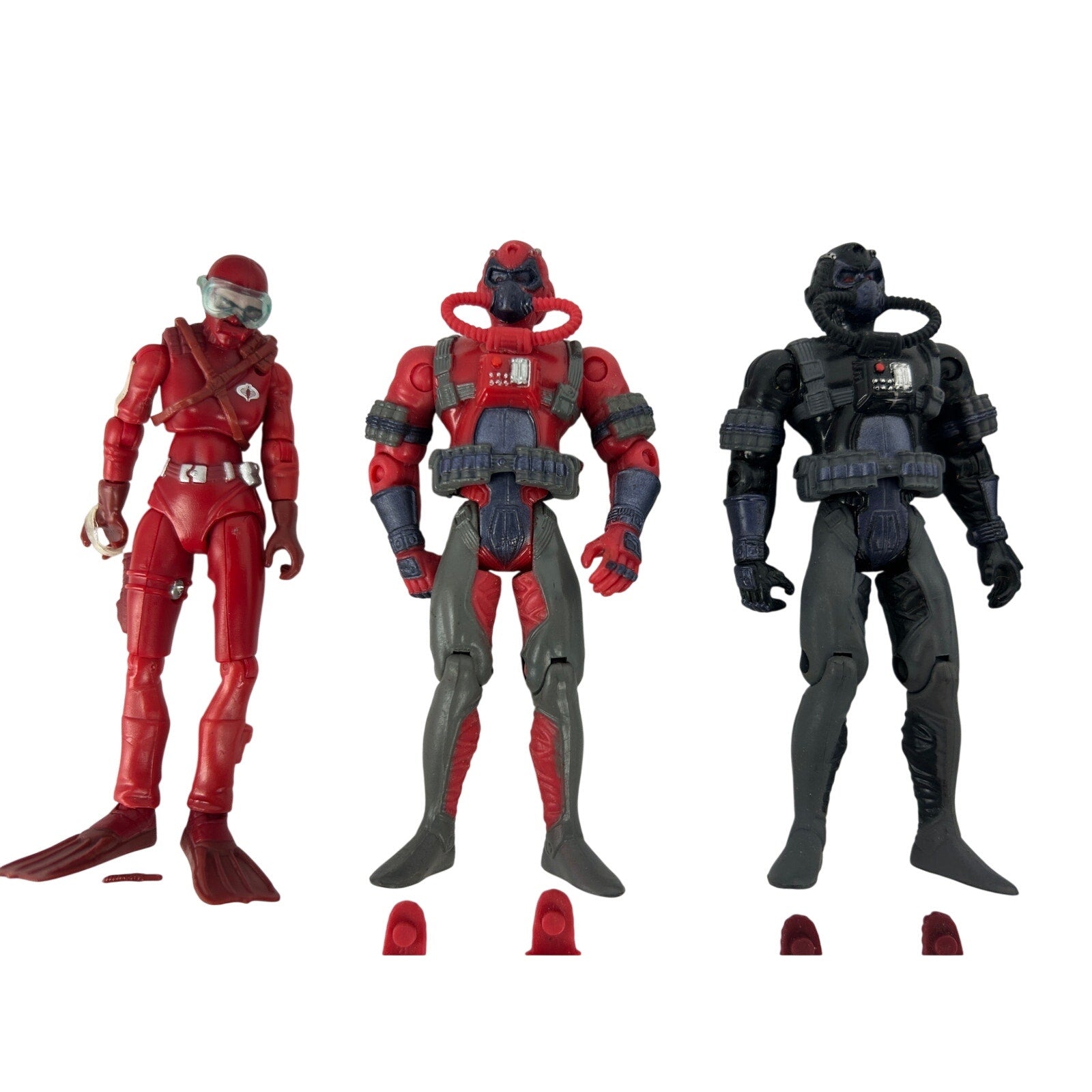 GI Joe Cobra Moray lot 5 figures plus Baroness Diver with Weapons and Fins