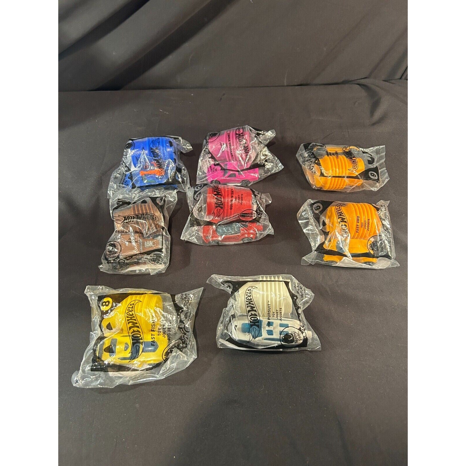McDonald’s Hot Wheels Happy Meal Toys Lot of 8 Sealed Vintage Promo Cars