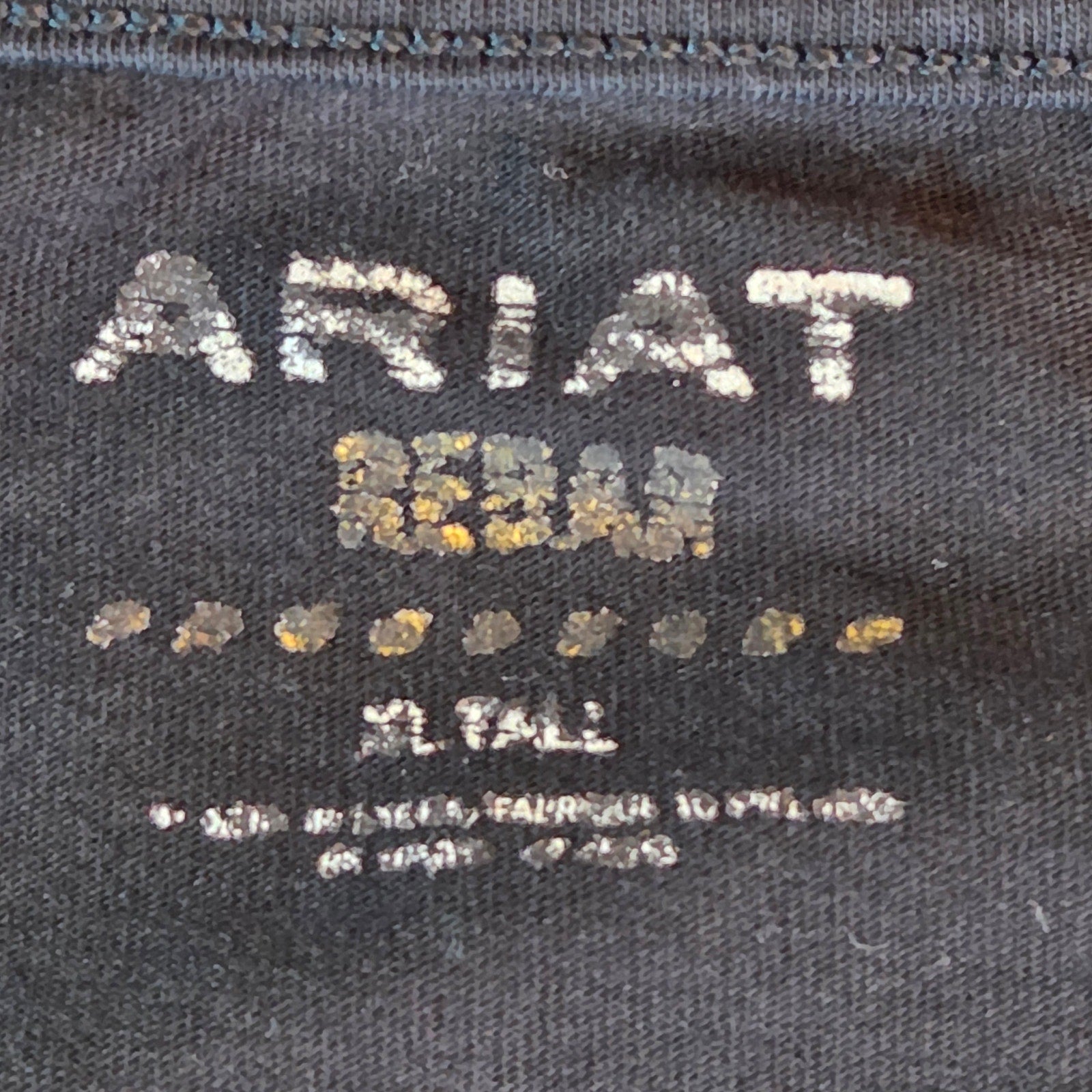 Ariat Rebar Long Sleeve Logo Workwear T-Shirt Men’s XL Tall Black Cotton Blend