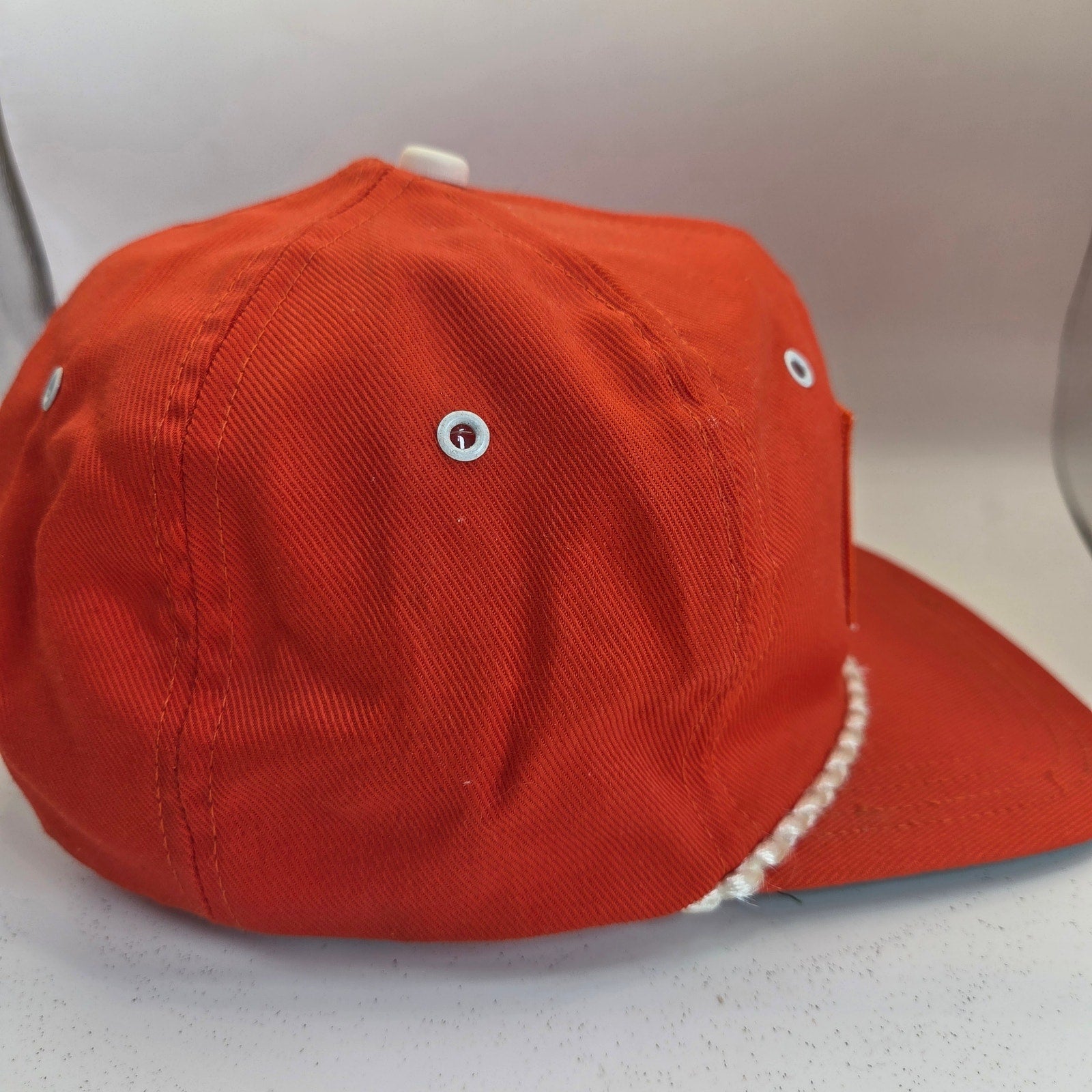 Vintage C&D Batteries Rope Snapback Hat Made USA Orange Advertising Cap OSFA