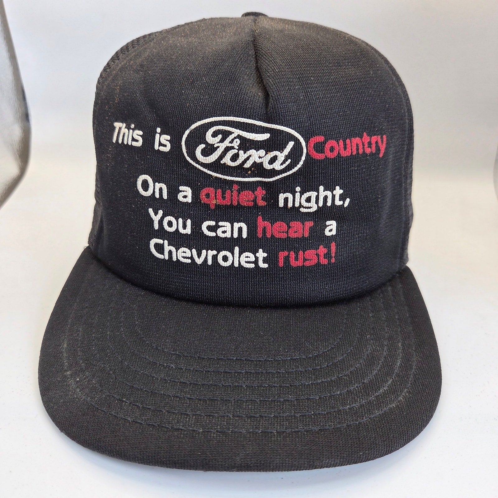 Vintage Ford Country Chevy Rust Humor USA Mesh Trucker Snapback Hat OSFA