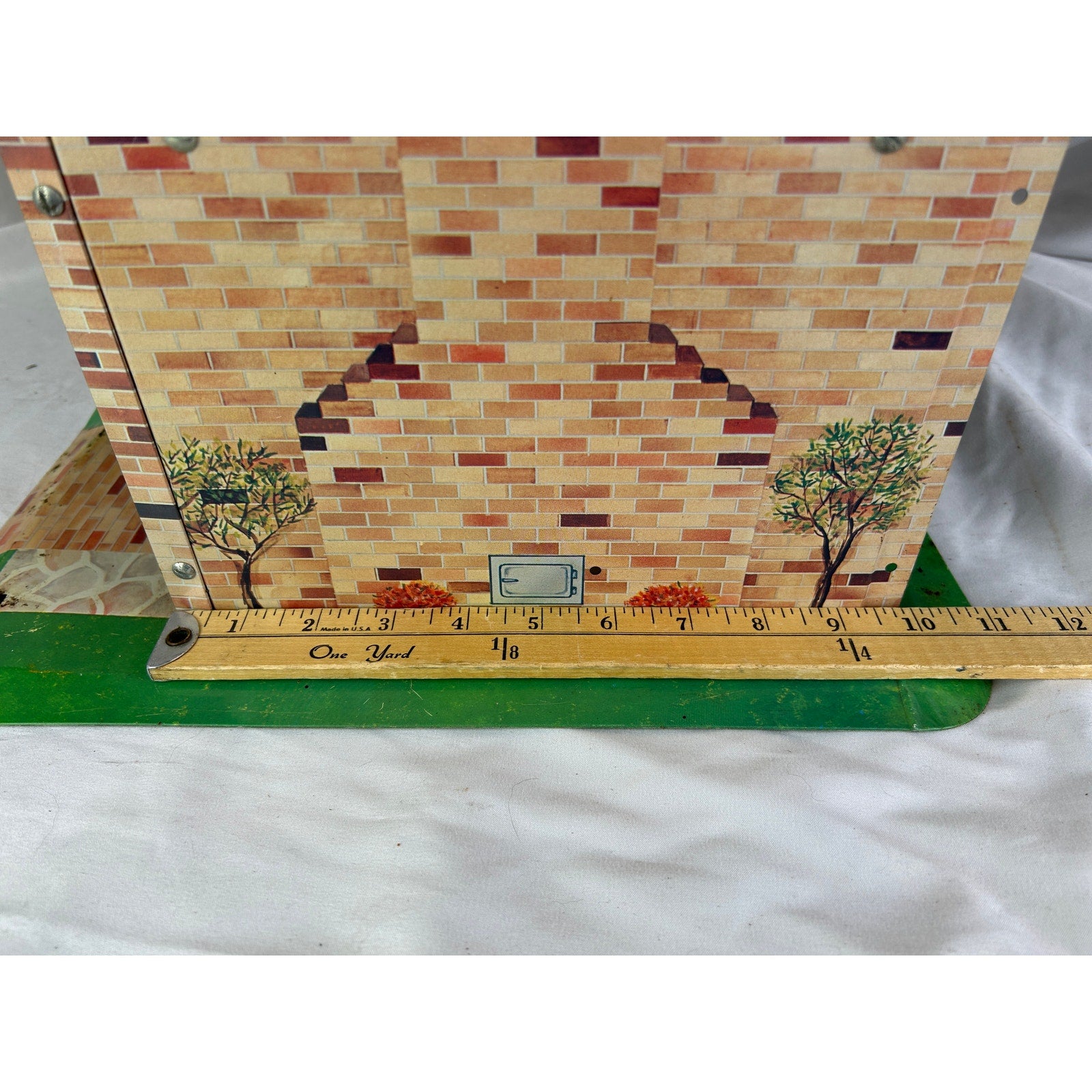 Vintage 1950s Marx Wolverine Tin Litho Dollhouse Two Story USA