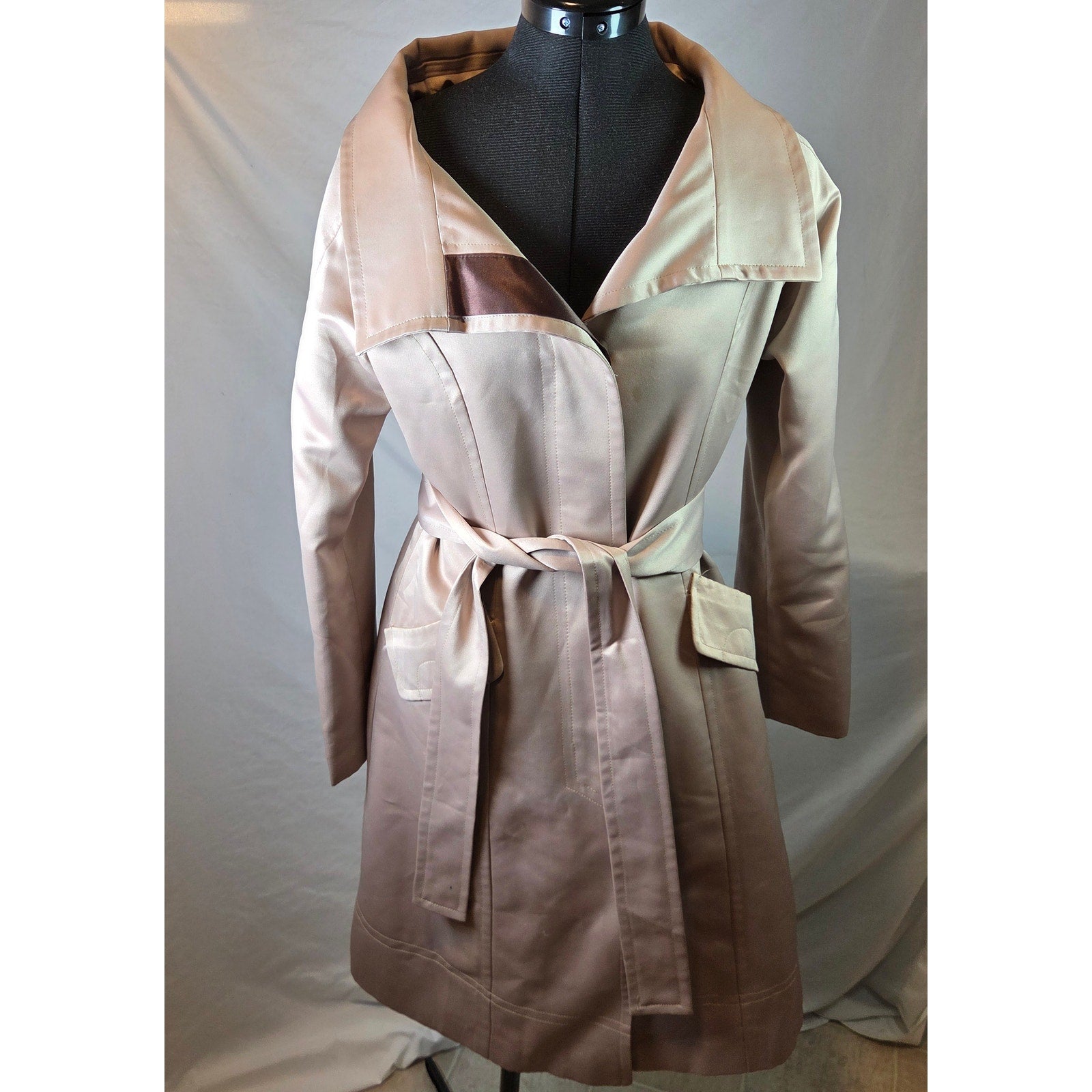 Vintage Marc Jacobs 100% Silk Belted Coat Women's M Hong Kong Designer