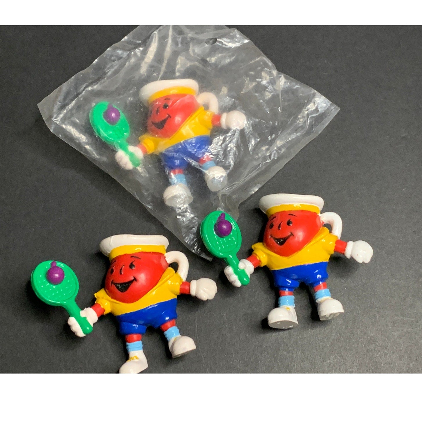 Vintage Kraft Kool-Aid Man Sports PVC Figures Lot 7 Tennis Lifting Basketball