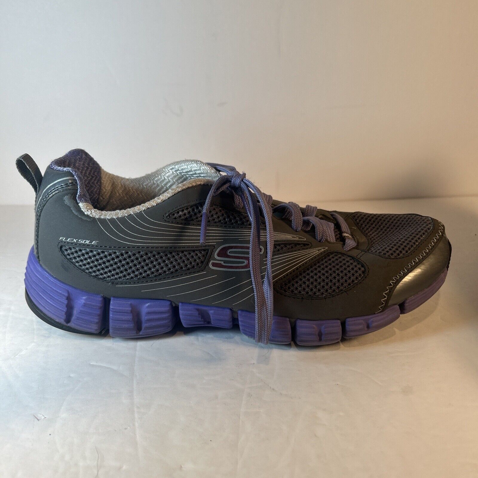 Skechers Sport Flex Stride Women’s Sneakers Size 9 Purple Gray Athletic Shoes