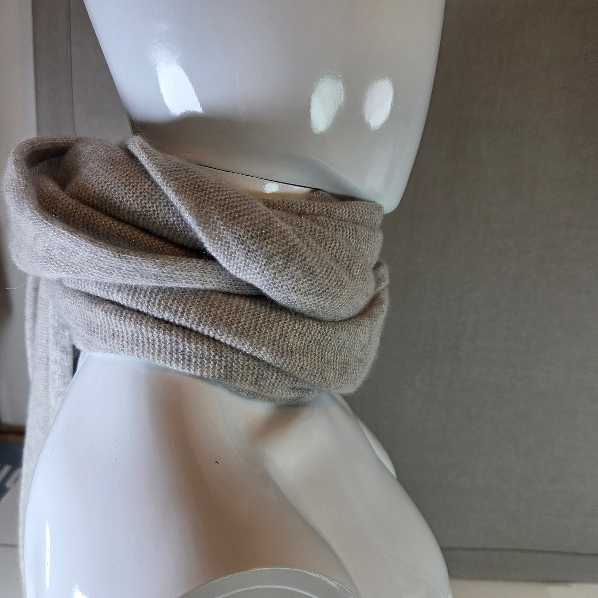 Charter Club Luxury Cashmere Blend Scarf Wrap Metallic Oversized 102"x27"