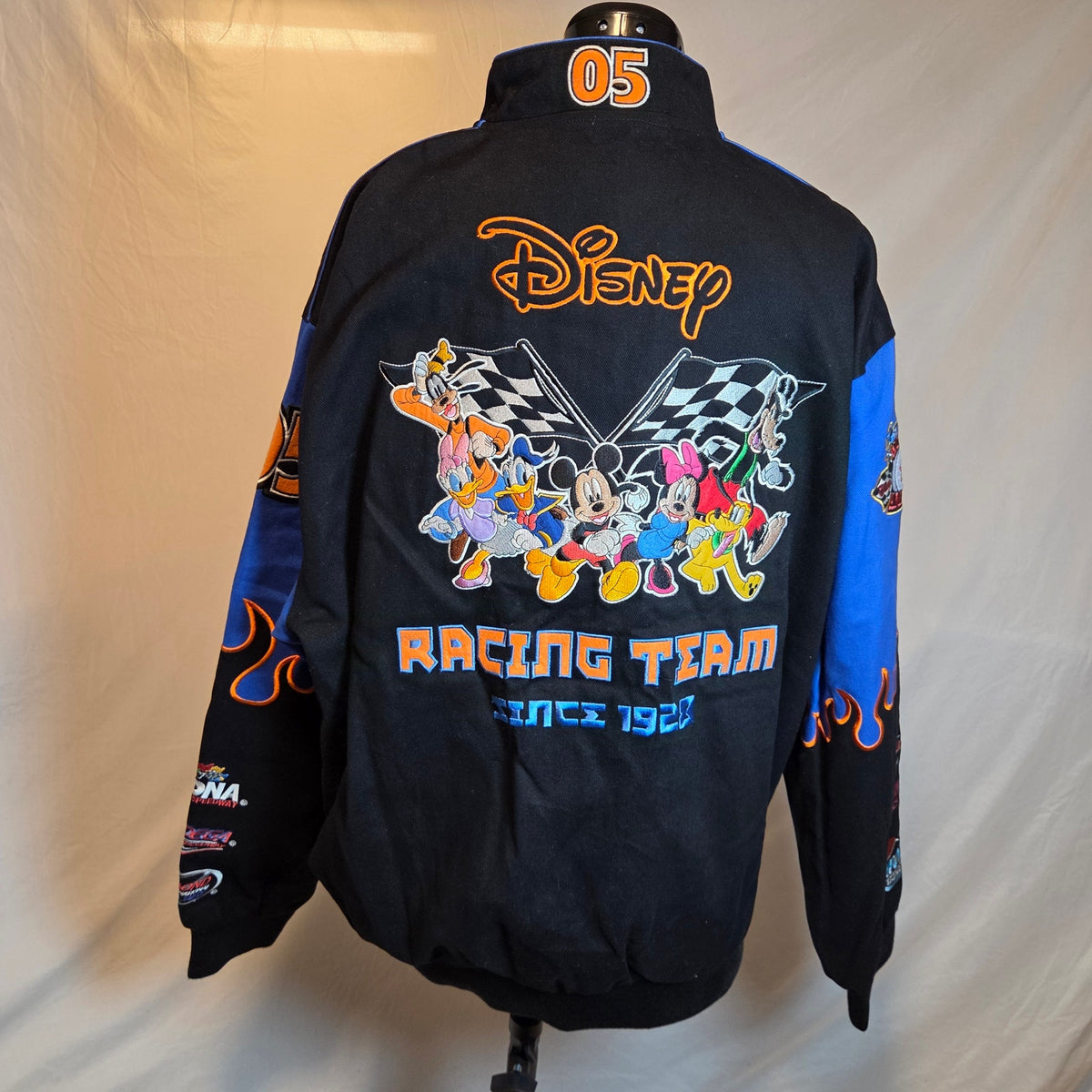 Vintage 2005 JH Design Disney Racing Across America Mickey Jacket 2XL Daytona