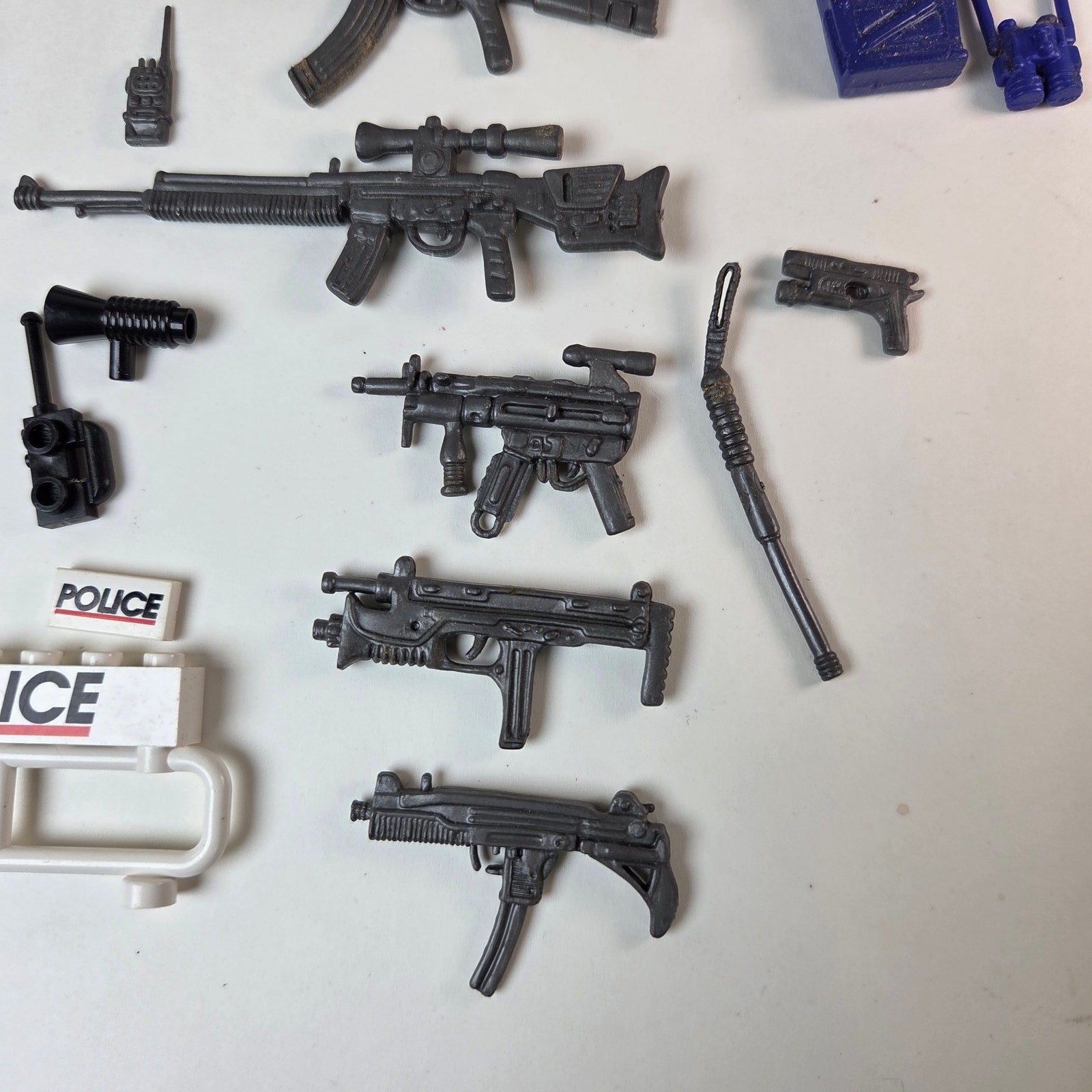 Chap Mei Police SWAT Action Figure w Weapons Gear Mixed Accessory Lot