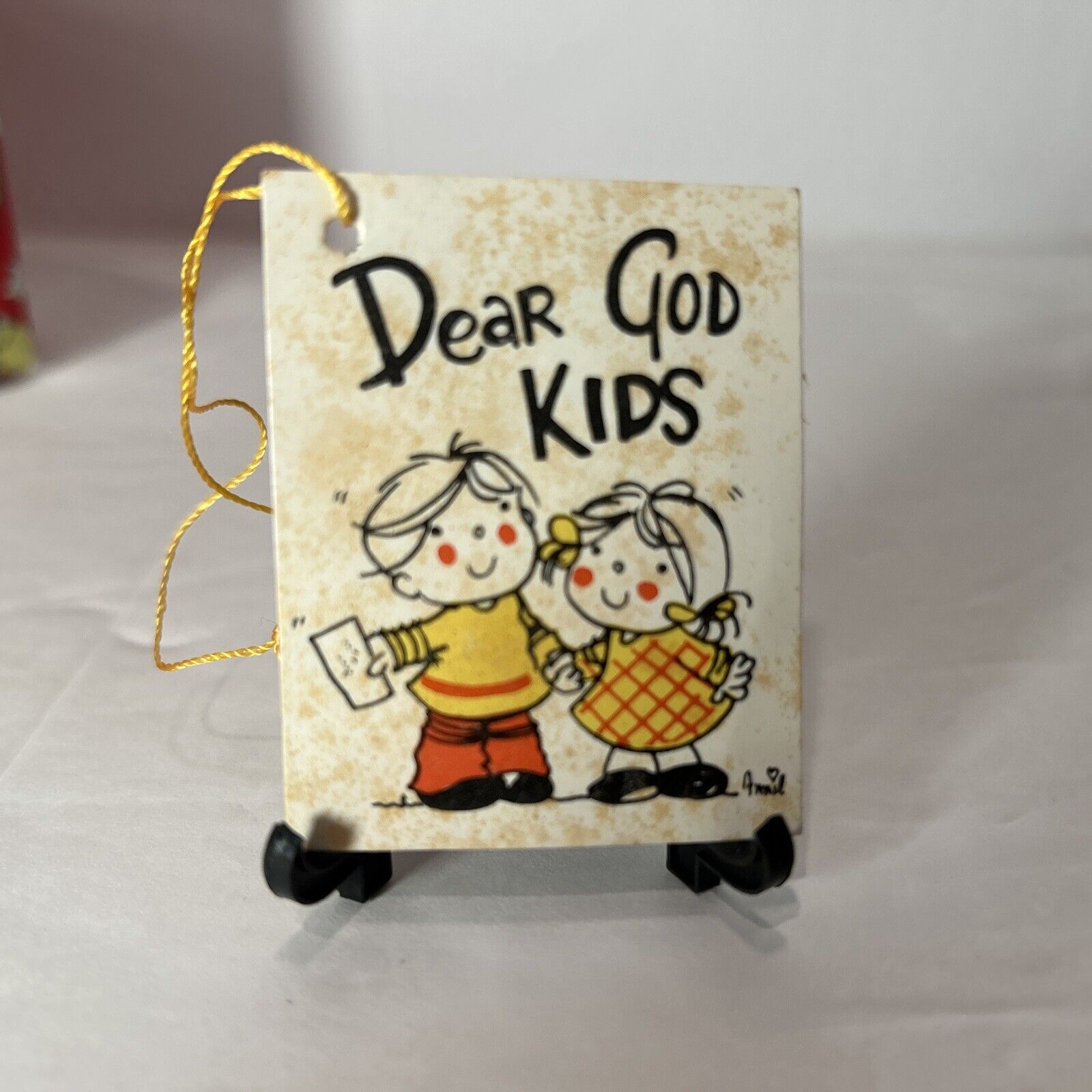 Enesco 1983 Dear God Kids Figurine “How Do You Like Our Angel Outfits?” w/Box