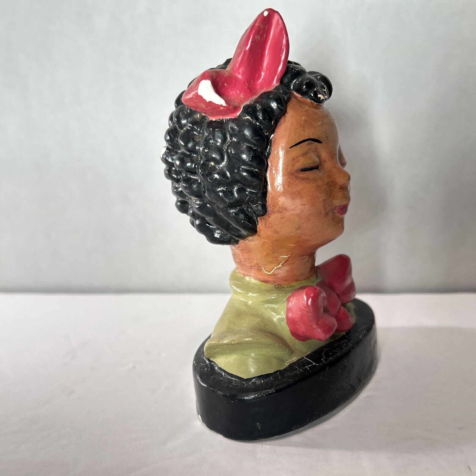 Vintage Chalkware Bust Pair – Goldscheider Style Asian Children Art Deco Figures