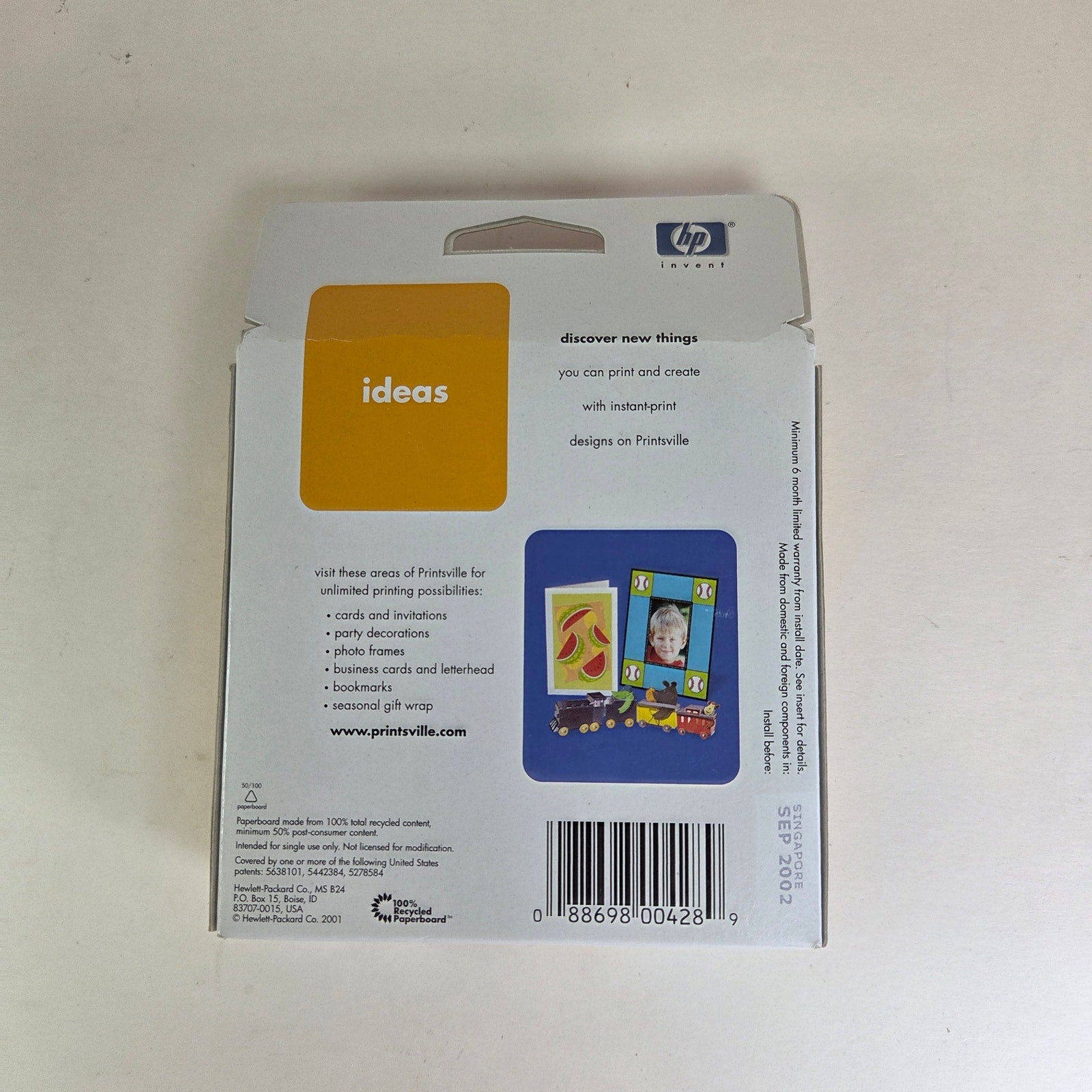 HP 45 Black Ink Cartridge 51645A Sealed Box Expired 2002 OEM Genuine
