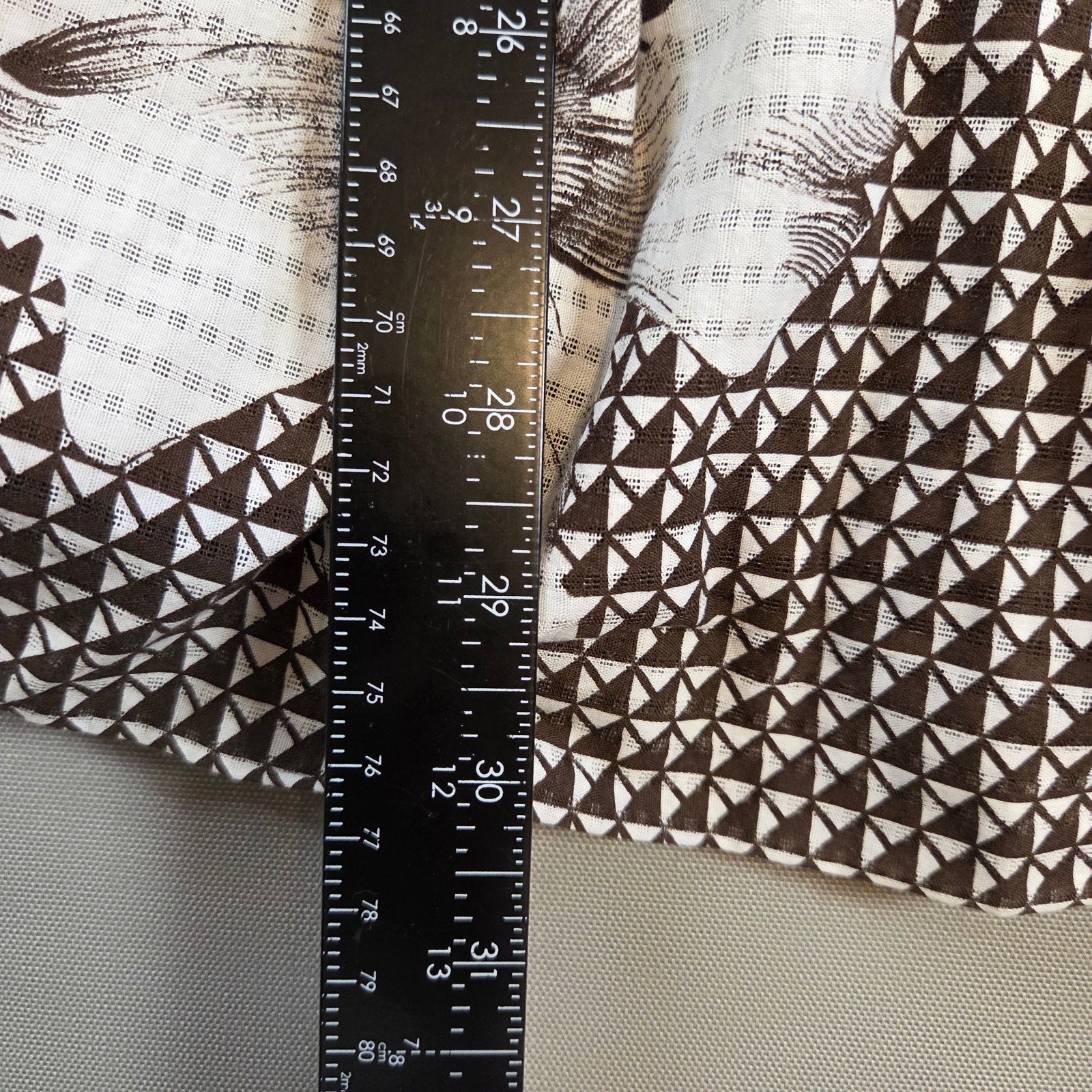 Anthropologie Edme & Esyllte Brown Geometric Cotton Dress Size 4 NWT