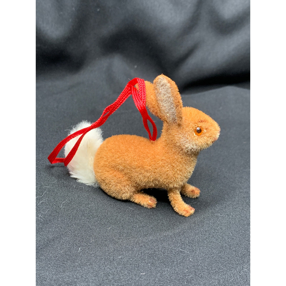 Vintage Wagner Kunstlerschutz Flocked Rabbit Bunny West Germany Ornament