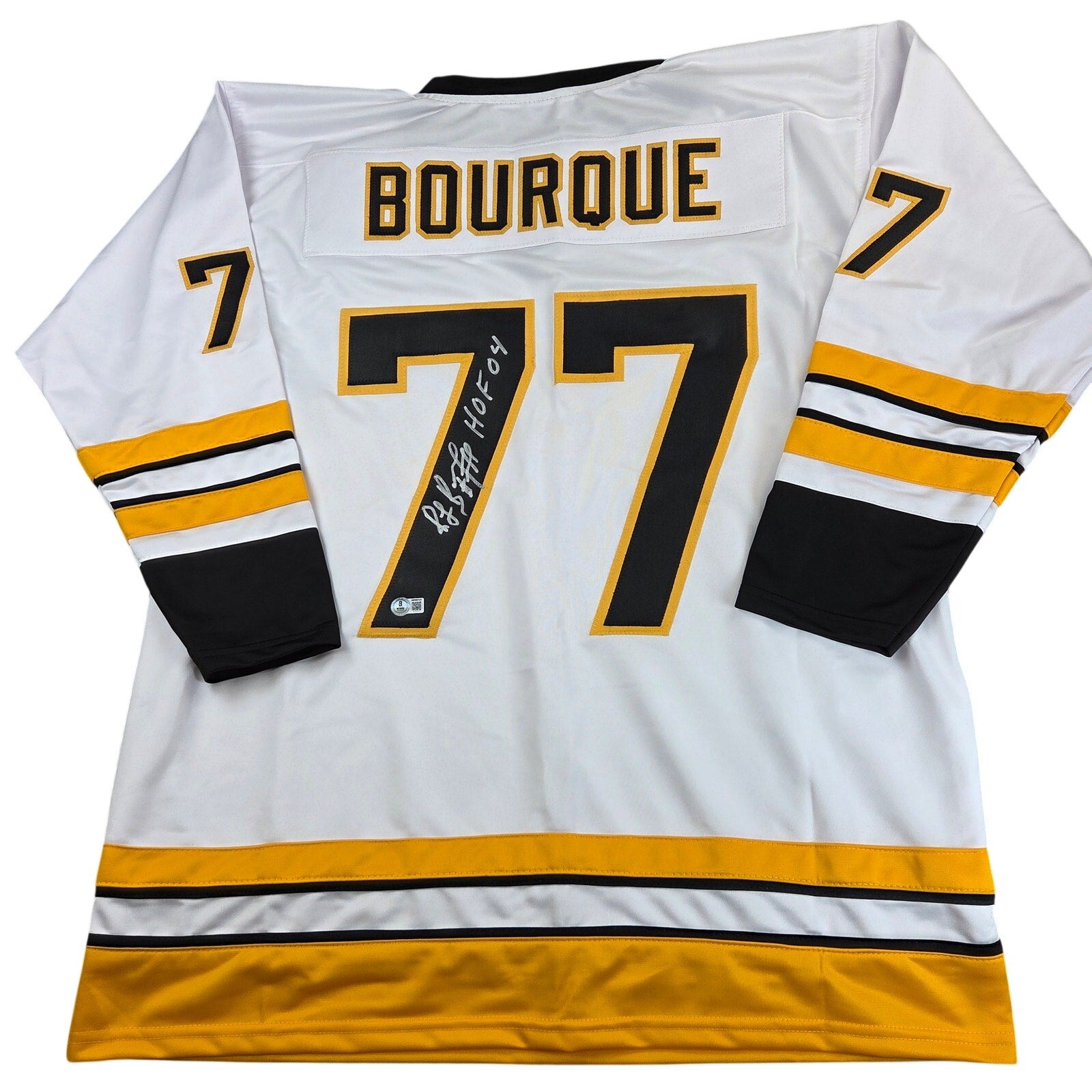 Ray Bourque HOF 04 Signed Boston Bruins Custom Jersey BAS Witness Beckett COA