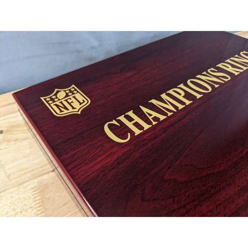 Complete NFL Super Bowl Replica Ring Set I–LIX w/ Case & Trophy Football