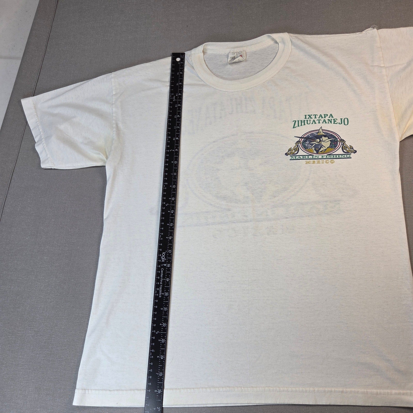 Hola Ola Vintage Ixtapa Zihuatanejo Mexico Marlin Fishing T Shirt L Tourist