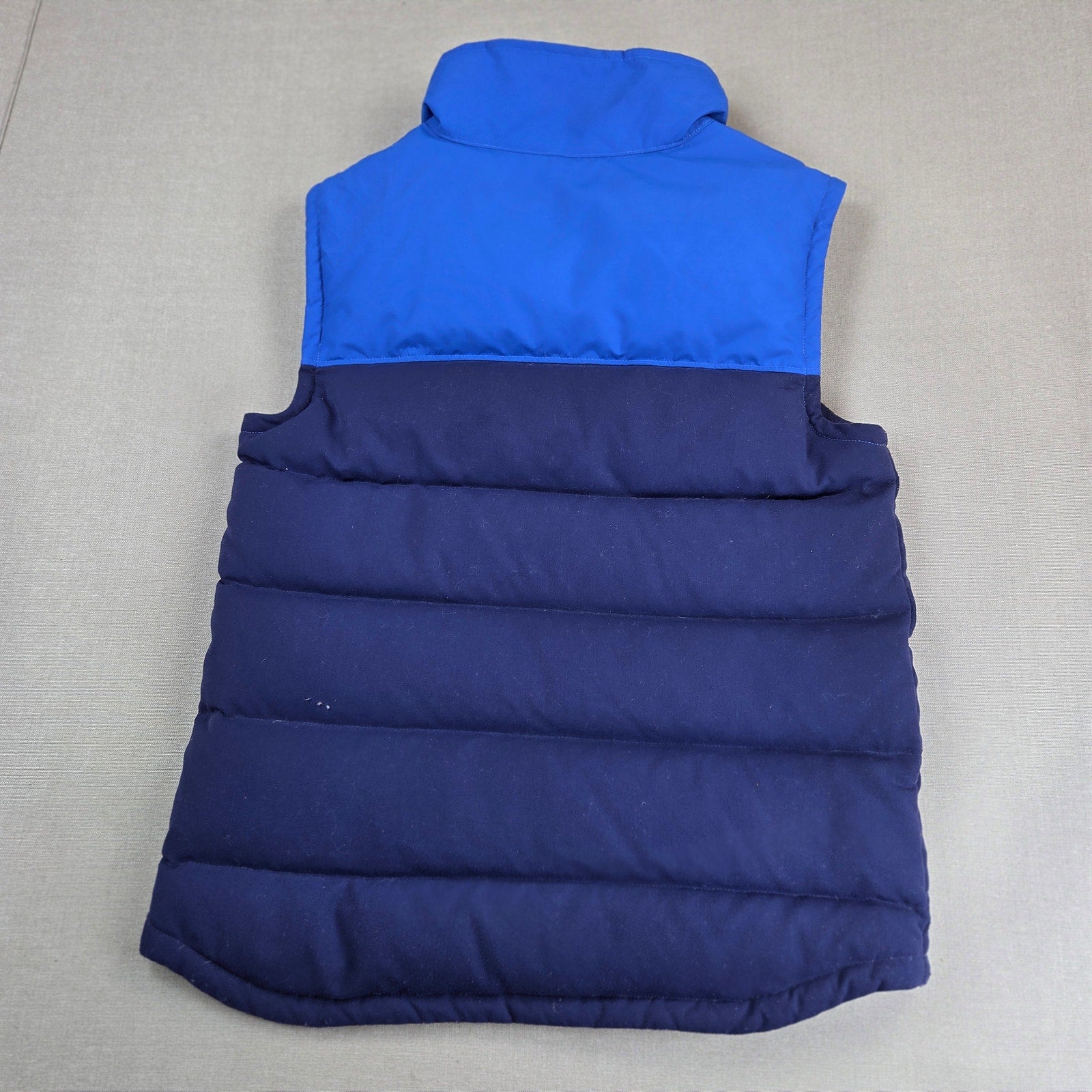 Patagonia Bivy Down Vest Men's XS FA13 27585 Goose Down Blue Snap Zip