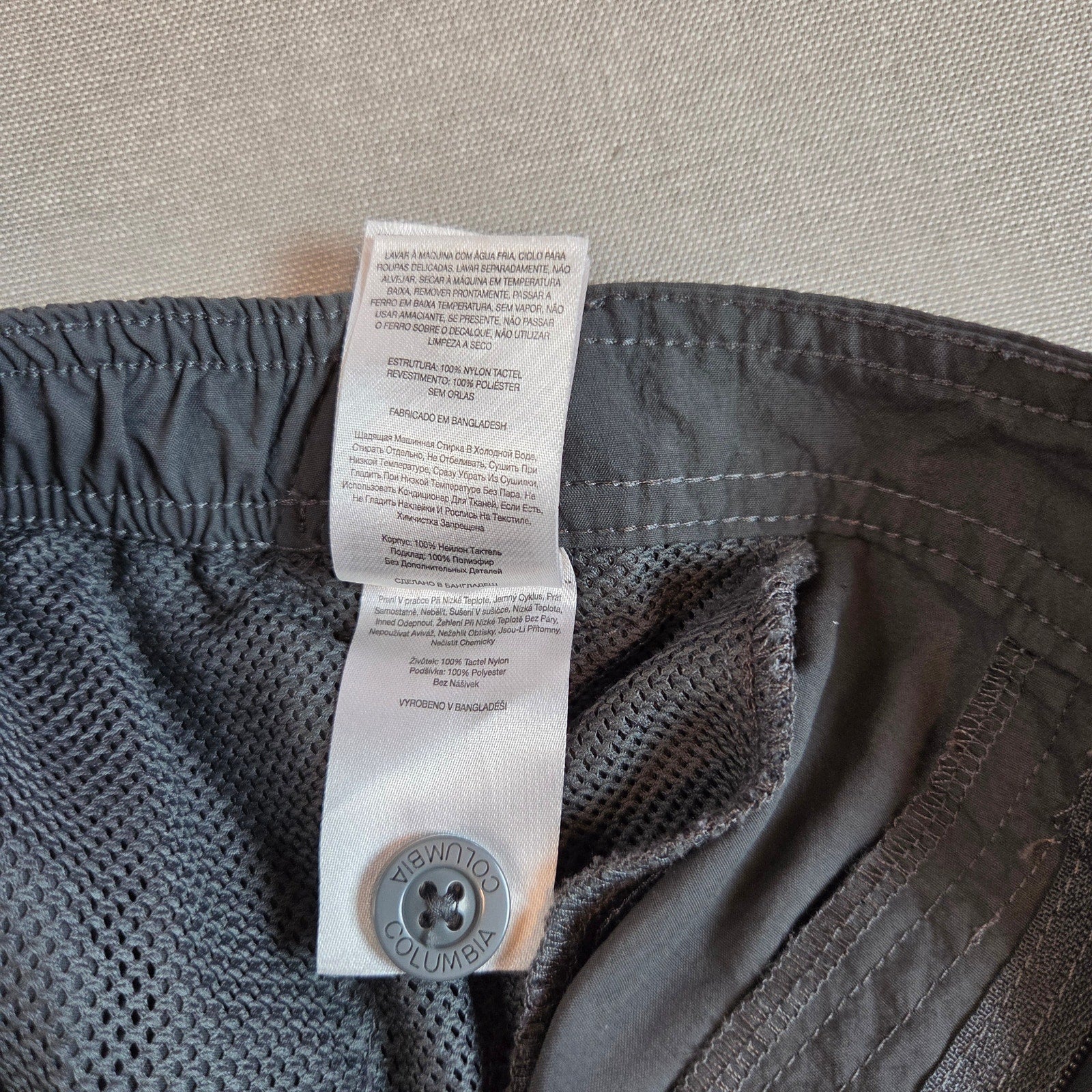 Columbia Omni-Shade Tactel Nylon Hiking Pants Men’s 36x30 Gray UPF Outdoor